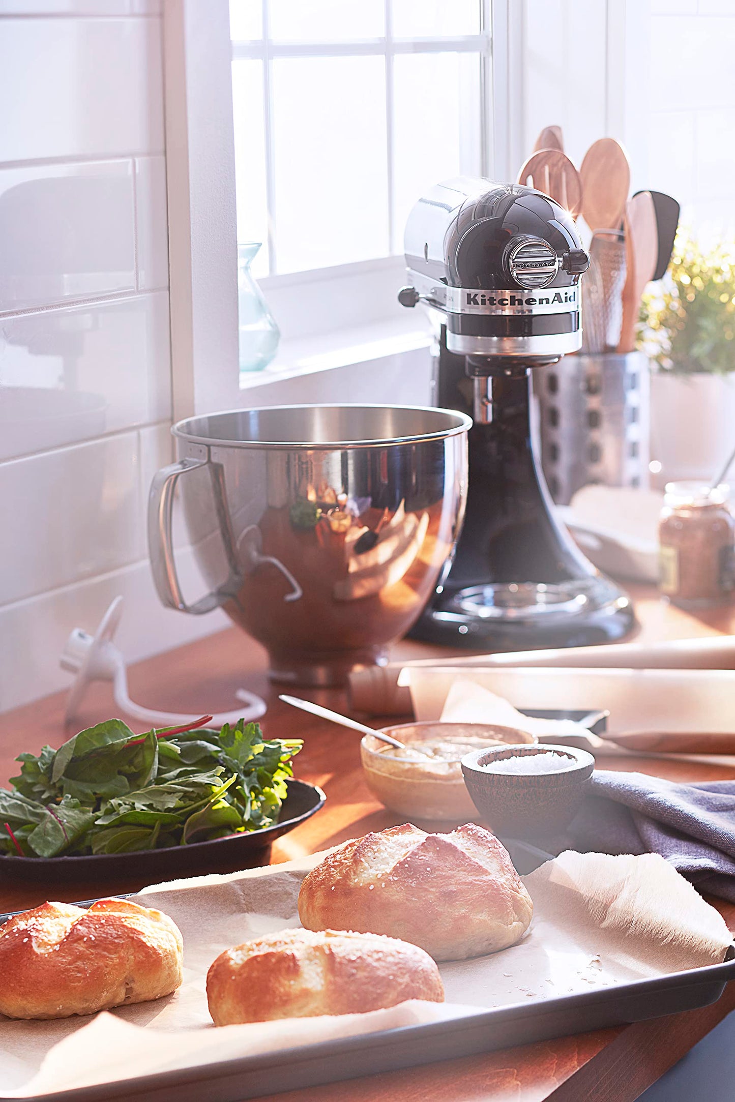 KitchenAid Artisan Series 5 Quart Tilt Head Stand Mixer with Pouring Shield KSM150PS, Dried Rose