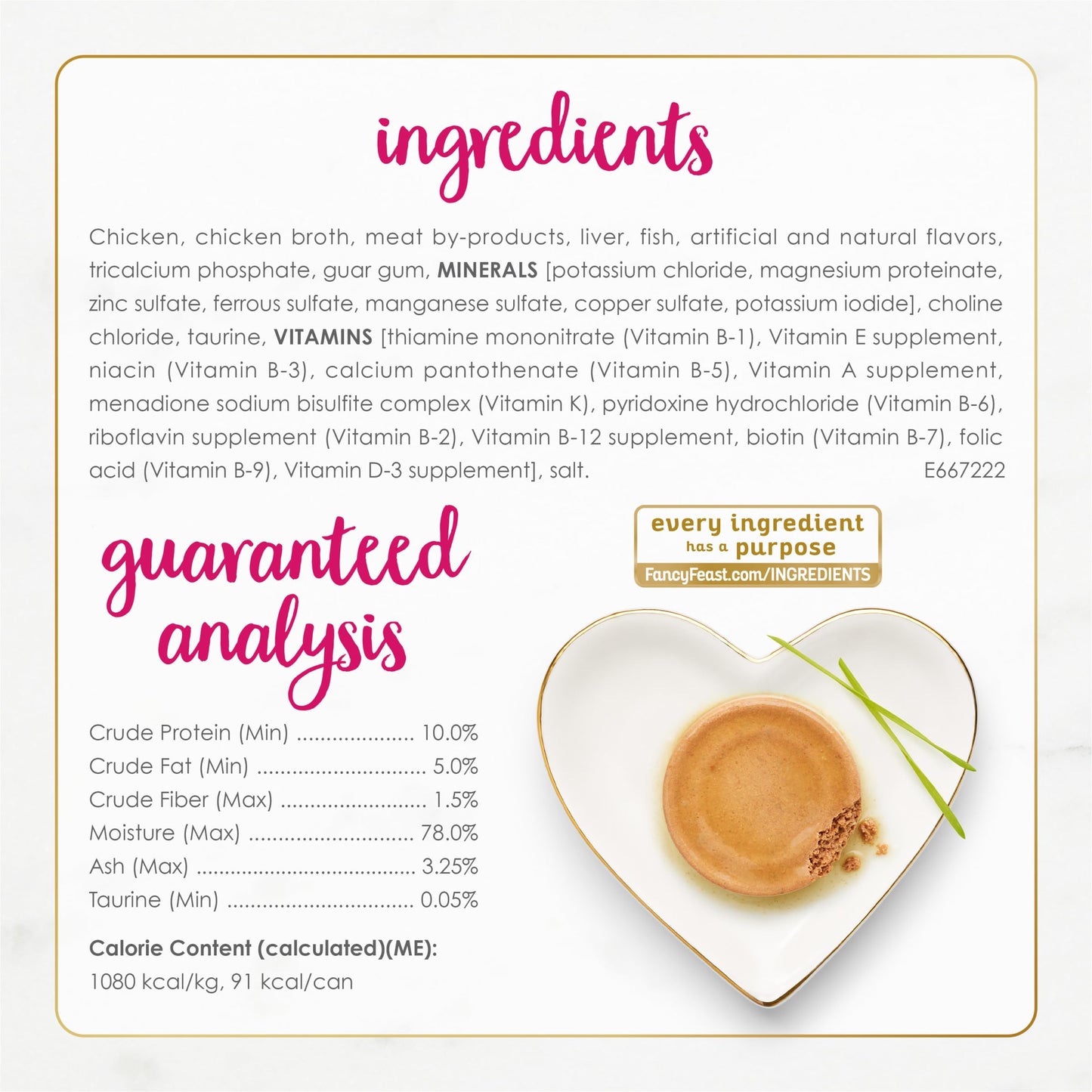 Fancy Feast Poultry and Beef Feast Classic Pate Collection Grain Free Wet Cat Food Variety Pack - (Pack of 30) 3 oz. Cans