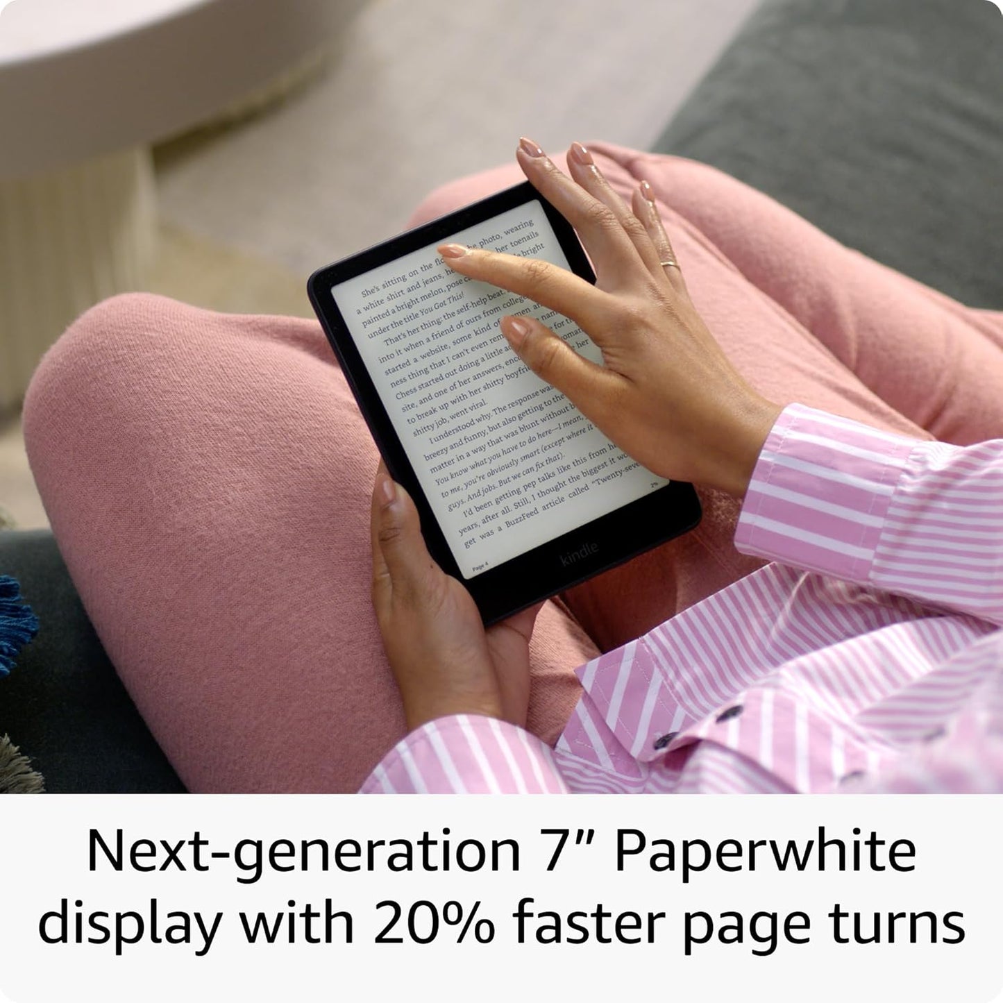 Amazon Kindle Paperwhite Signature Edition 32GB – Our fastest Kindle with auto-adjusting front light, wireless charging, and weeks of battery life – Metallic Black