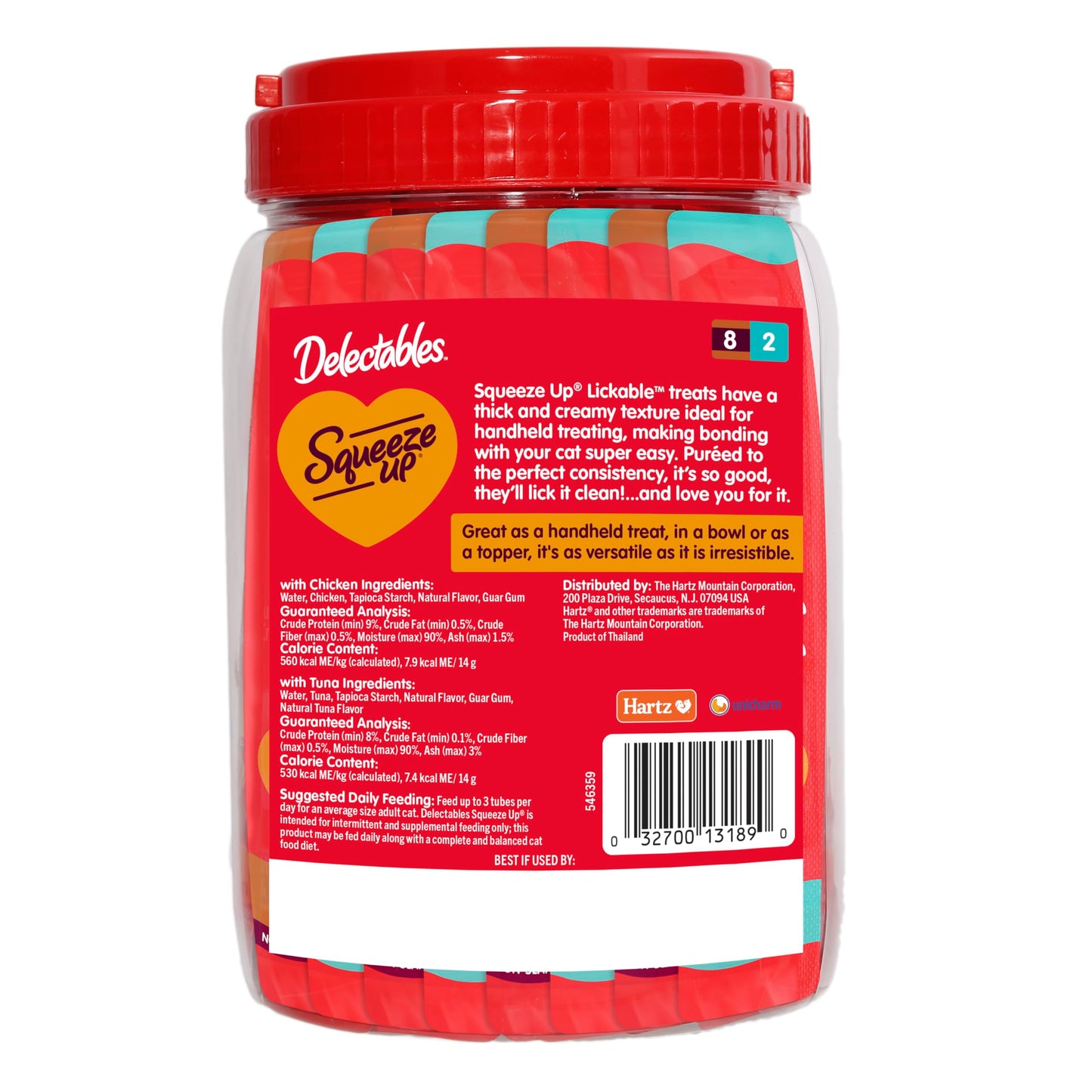 Delectables Squeeze Up Variety Pack, Creamy Squeezable Puree, Lickable Wet Cat Treats, Grain Free, No Added Fillers, No By-Products, No Added Preservatives, 0.5 Ounces Tube, 24 Tubes Total