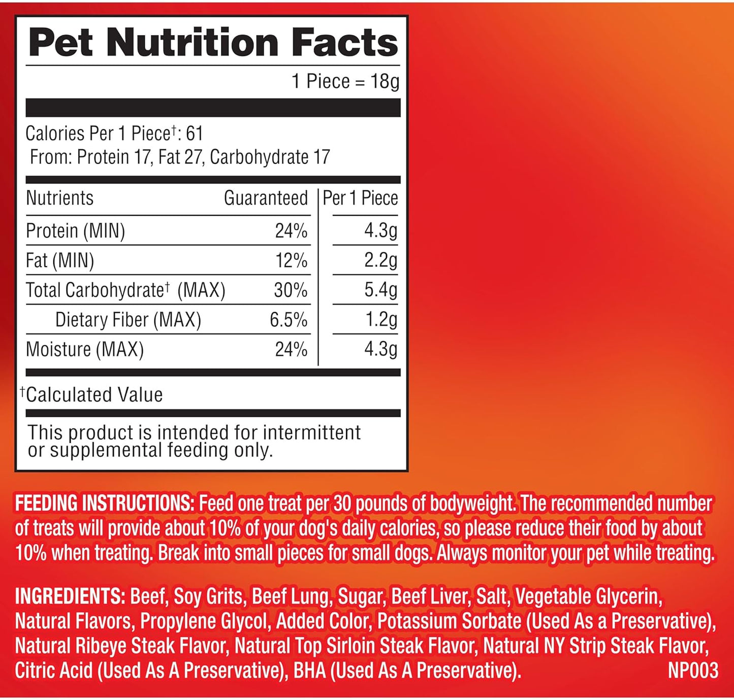 Pup-Peroni Dog Treats, Original Beef Flavor, 38 Ounce, Made with Real Beef