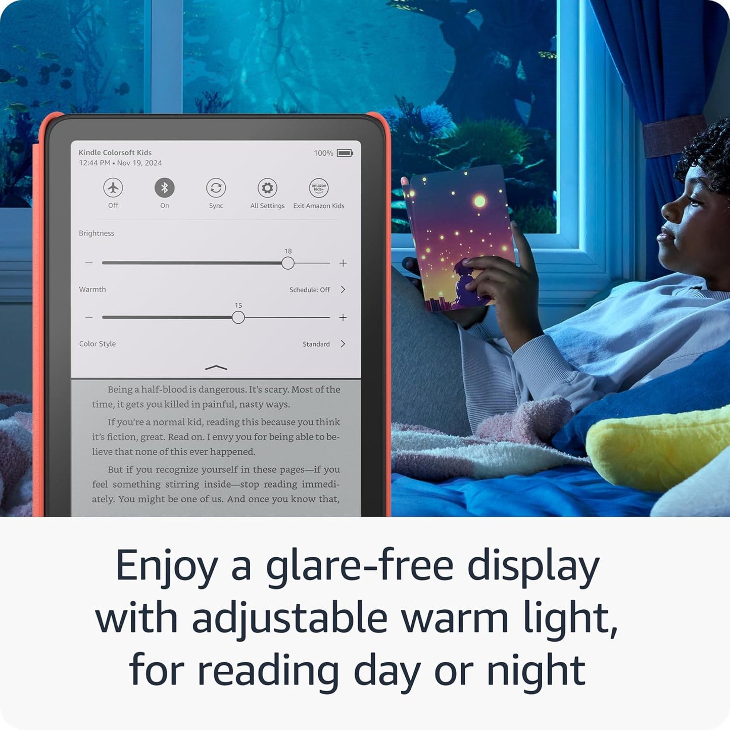 Amazon Kindle Colorsoft Kids 16GB (newest model) – First Kindle for kids in color, with cover - Fantasy River