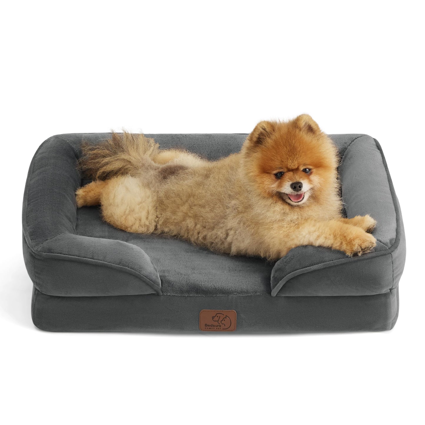 Bedsure Orthopedic Dog Beds Large Sized Dog - Washable Large Dog Cat Bed Waterproof, Comfort Dogs Couch Sofa with Washable Removable Cover, Pet Bed with Nonskid Bottom, Grey, 35"