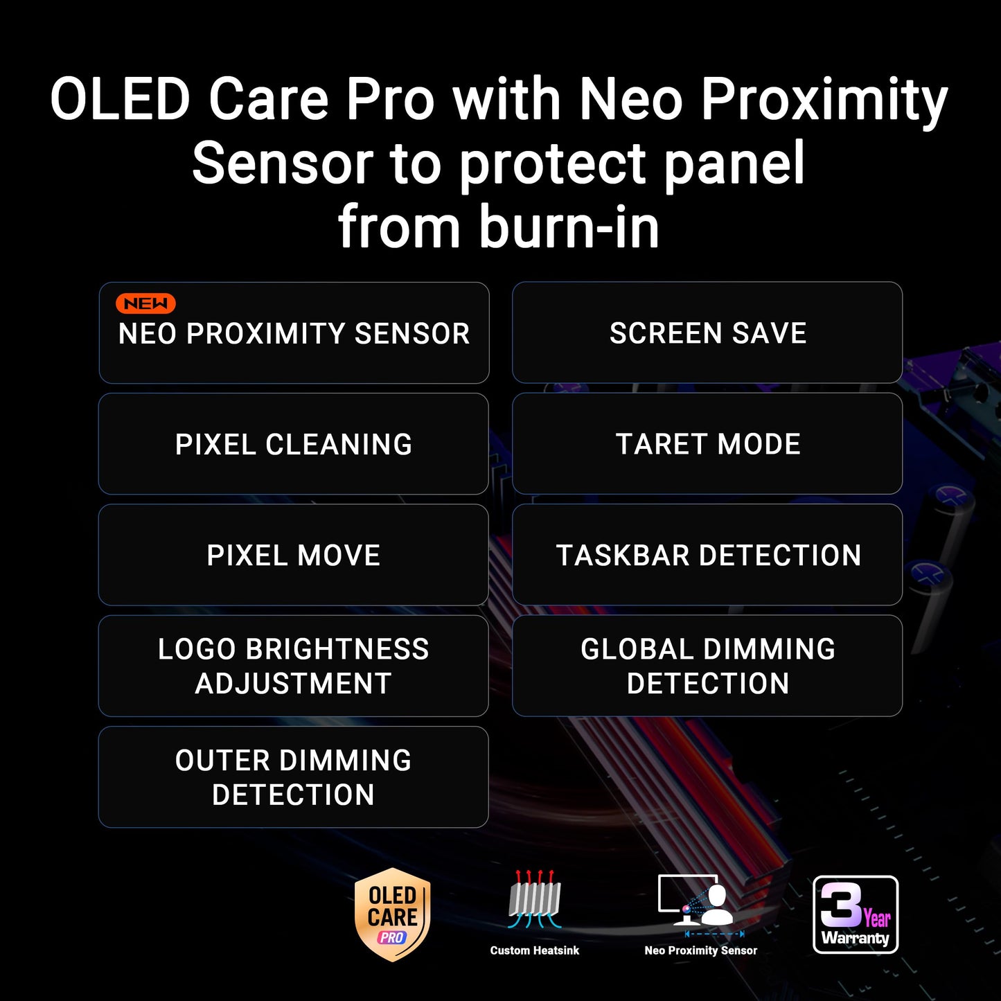 ASUS ROG Strix 32” 4K OLED Gaming Monitor (XG32UCWG) - TrueBlack Glossy OLED, Dual Mode (4K@165Hz, FHD@330Hz), 0.03ms, G-SYNC Compatible, Neo Proximity Sensor, USB-C, HDMI 2.1, 3 yr Warranty