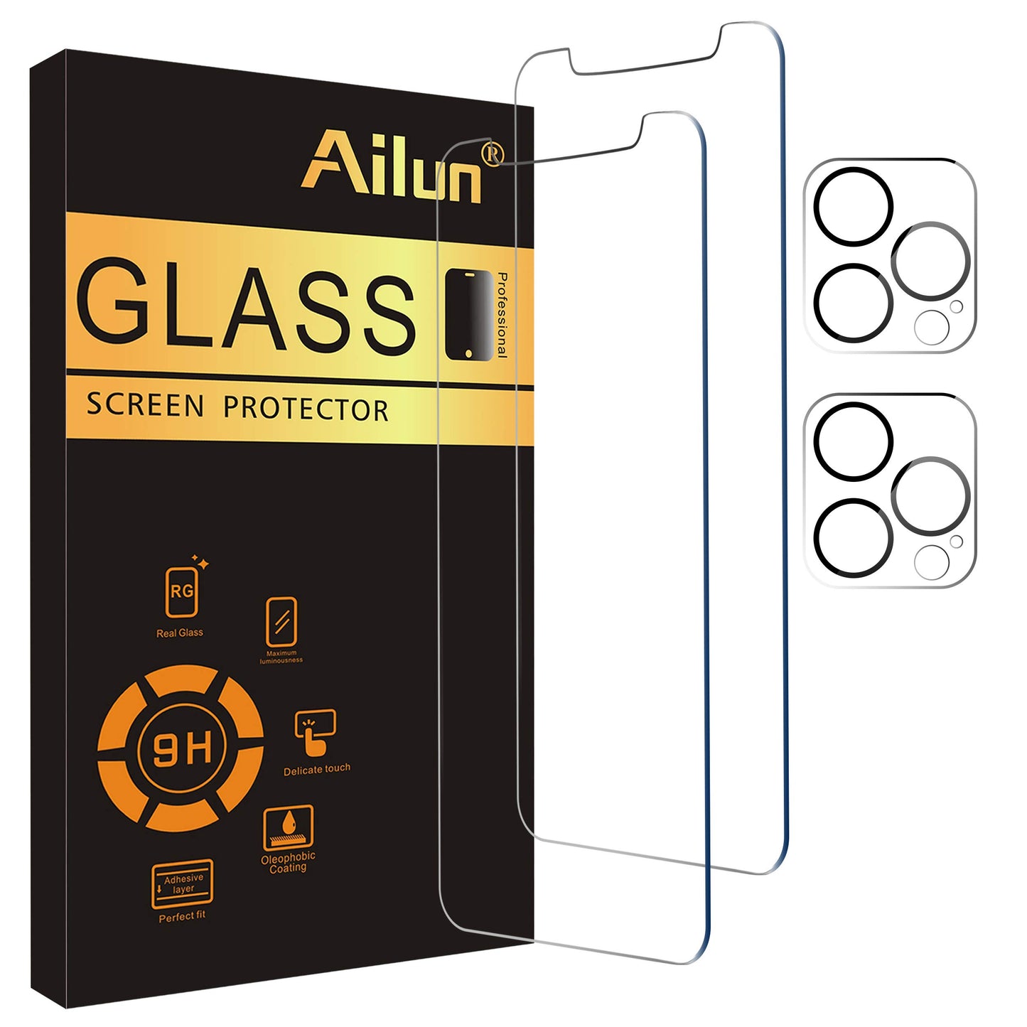 Ailun 3 Pack Screen Protector for iPhone 17 Pro Max [6.9 inch] + 3 Pack Camera Lens Protector with Installation Frame,Dynamic Island Compatible,Case Friendly[Not for iPhone 17/17 Pro/iPhone Air]