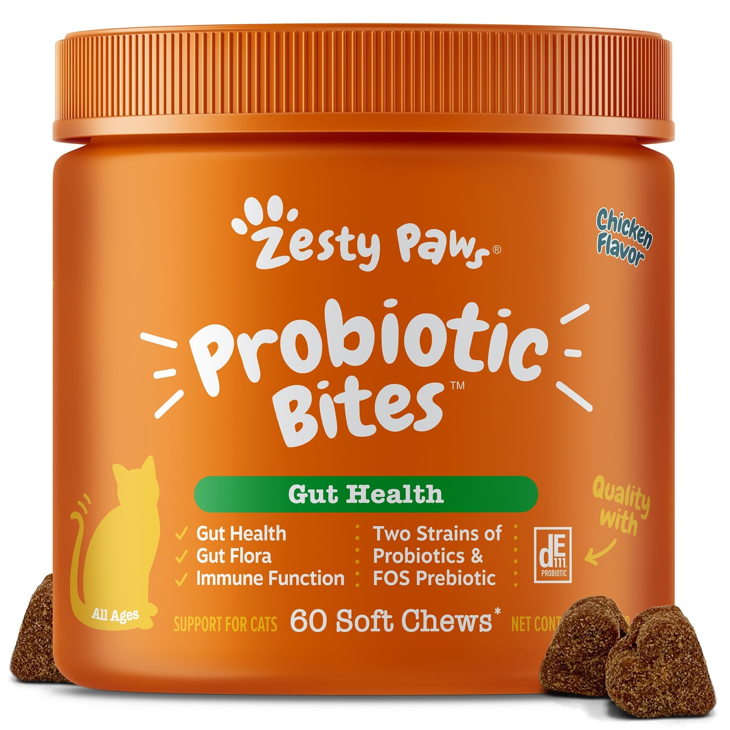 Zesty Paws Probiotics for Dogs - Digestive Enzymes for Gut Flora, Digestive Health, Diarrhea & Bowel Support - Clinically Studied DE111 - Dog Supplement Soft Chew for Pet Immune System - Pumpkin