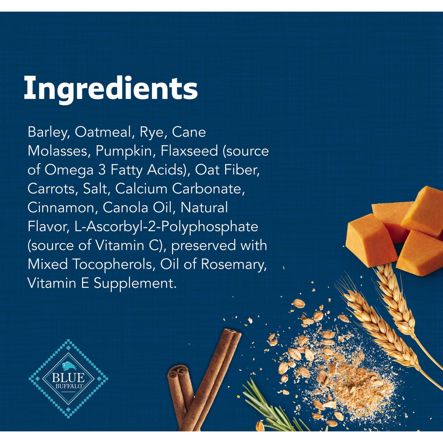 Blue Buffalo Health Bars Crunchy Dog Biscuits, Oven-Baked With Natural Ingredients, Pumpkin & Cinnamon, 16-oz Bag