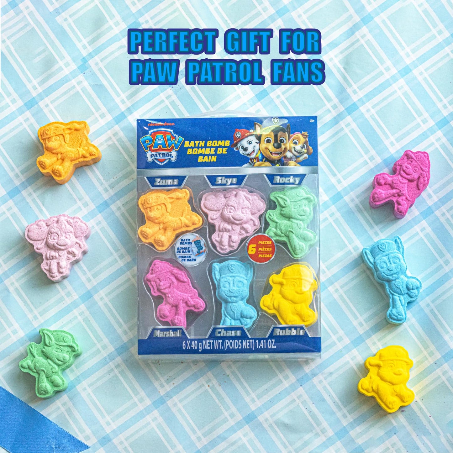 Hot Wheels 6 Piece Bath Bombs for Kids, Bubble Gum Scented, Bath Toys for Kids, Ages 3+, by Townley Girl