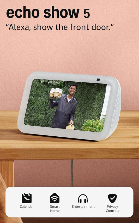 Amazon Echo Show 5 (newest model), Smart display with Alexa+ Early Access, 2x the bass and clearer sound, Charcoal