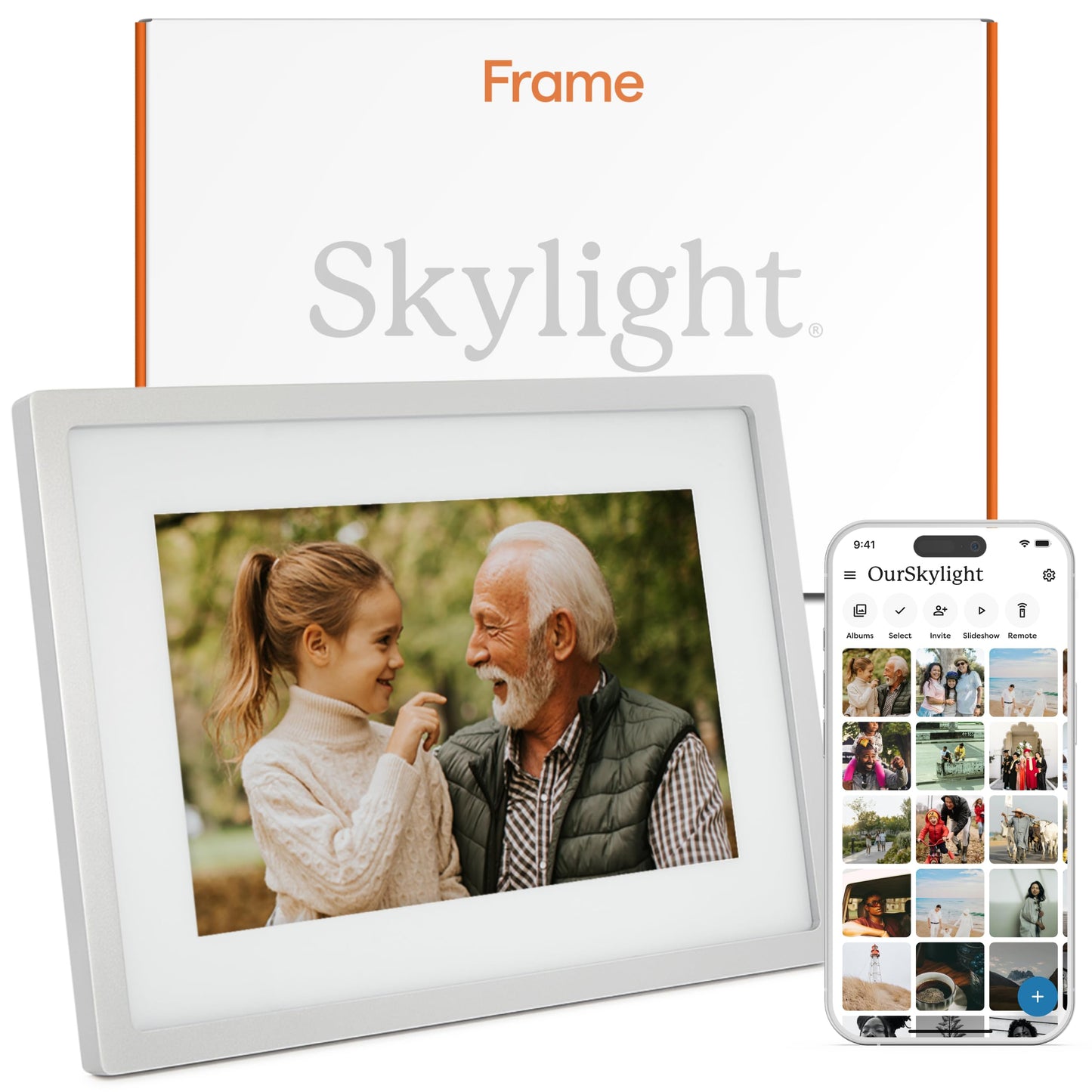 Skylight Frame – WiFi Digital Picture Frame Customer Support, Touch Screen Digital Photo Frame with Easy Setup, Photo Gifts for Parents and Grandparents - 10 Inch Black