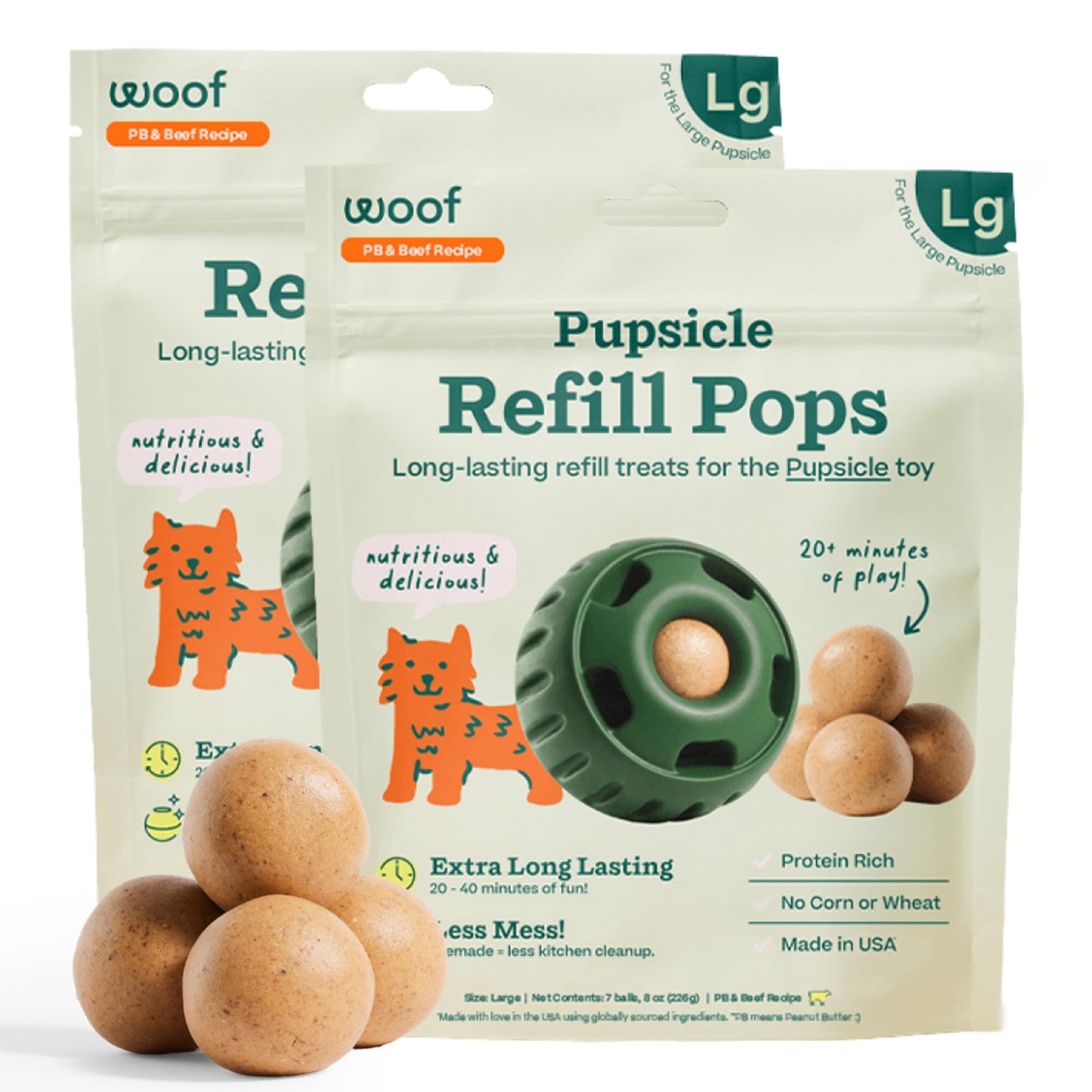Woof Pupsicle Pops - Premade Long Lasting Dog Pupsicle Pop Treats