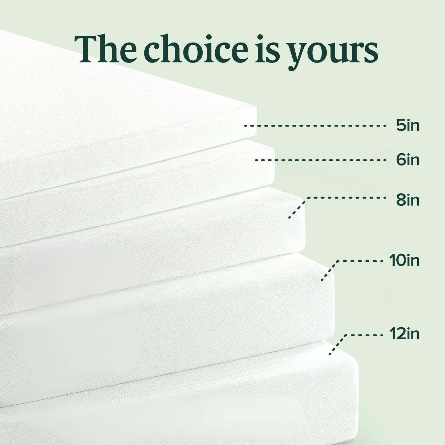 ZINUS 12 Inch King Green Tea Memory Foam Mattress [New Version], Fiberglass free, Medium Firm Feel, Zoned Pressure Relief, Certified Safe Foams & Fabric, Mattress in A Box