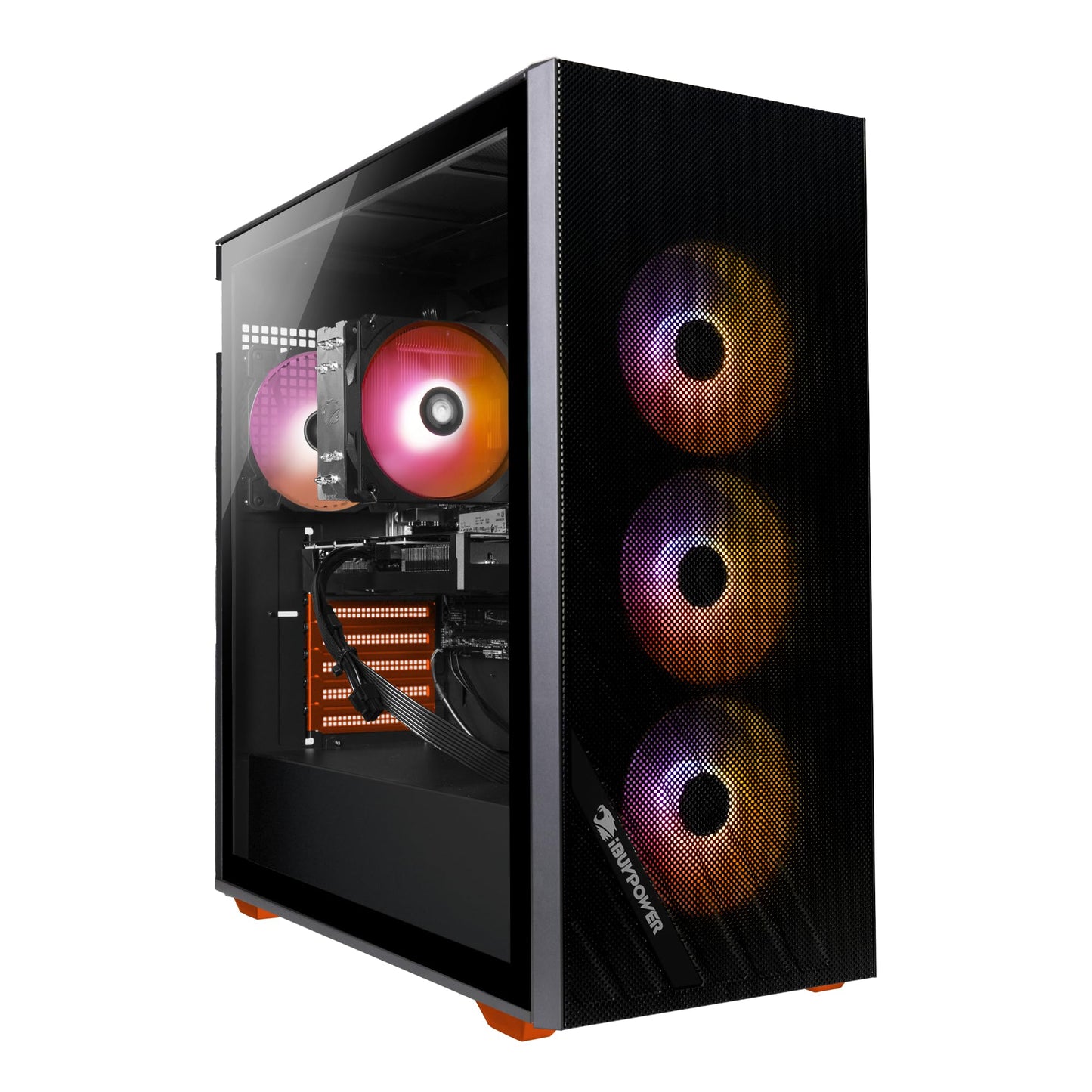 iBUYPOWER Y40 PRO Black Gaming PC Desktop Computer AMD Ryzen 9 7900X CPU, NVIDIA GeForce RTX 5070Ti 16GB GPU, 32GB DDR5 RGB 5200MHz RAM, 2TB NVMe SSD, Windows 11 Home, Keyboard, Mouse - Y40BA9N57T01