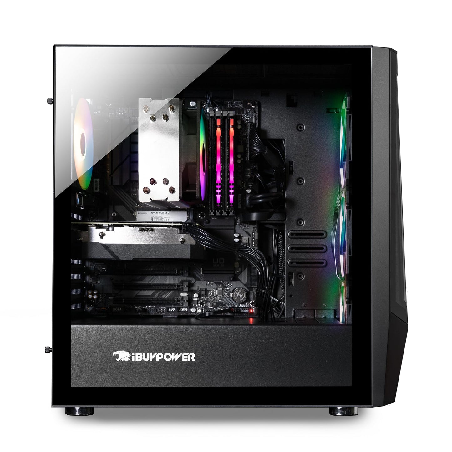 iBUYPOWER Y40 PRO Black Gaming PC Desktop Computer AMD Ryzen 9 7900X CPU, NVIDIA GeForce RTX 5070Ti 16GB GPU, 32GB DDR5 RGB 5200MHz RAM, 2TB NVMe SSD, Windows 11 Home, Keyboard, Mouse - Y40BA9N57T01
