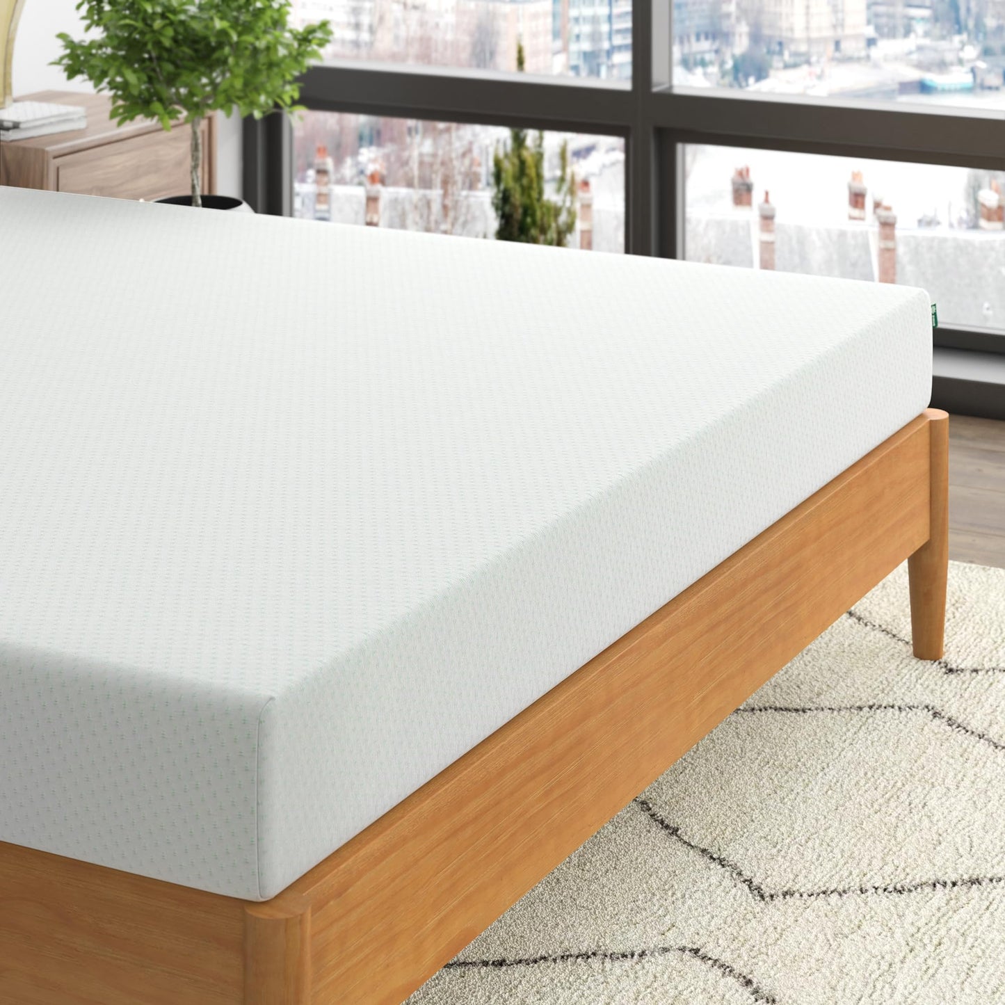 ZINUS 12 Inch King Green Tea Memory Foam Mattress [New Version], Fiberglass free, Medium Firm Feel, Zoned Pressure Relief, Certified Safe Foams & Fabric, Mattress in A Box