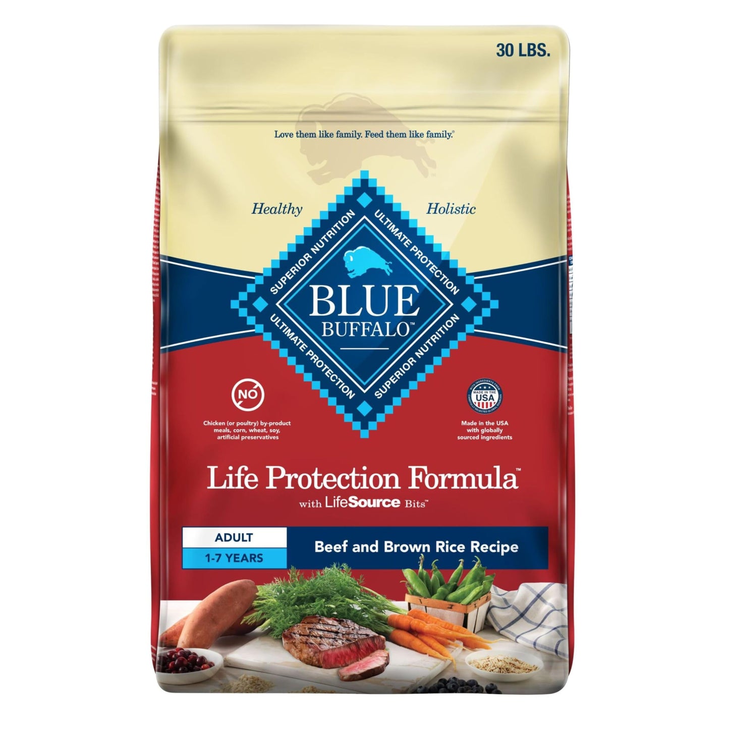 Blue Buffalo Life Protection Formula Natural Adult Small Breed Dry Dog Food, Chicken and Brown Rice 5-lb Trial Size Bag