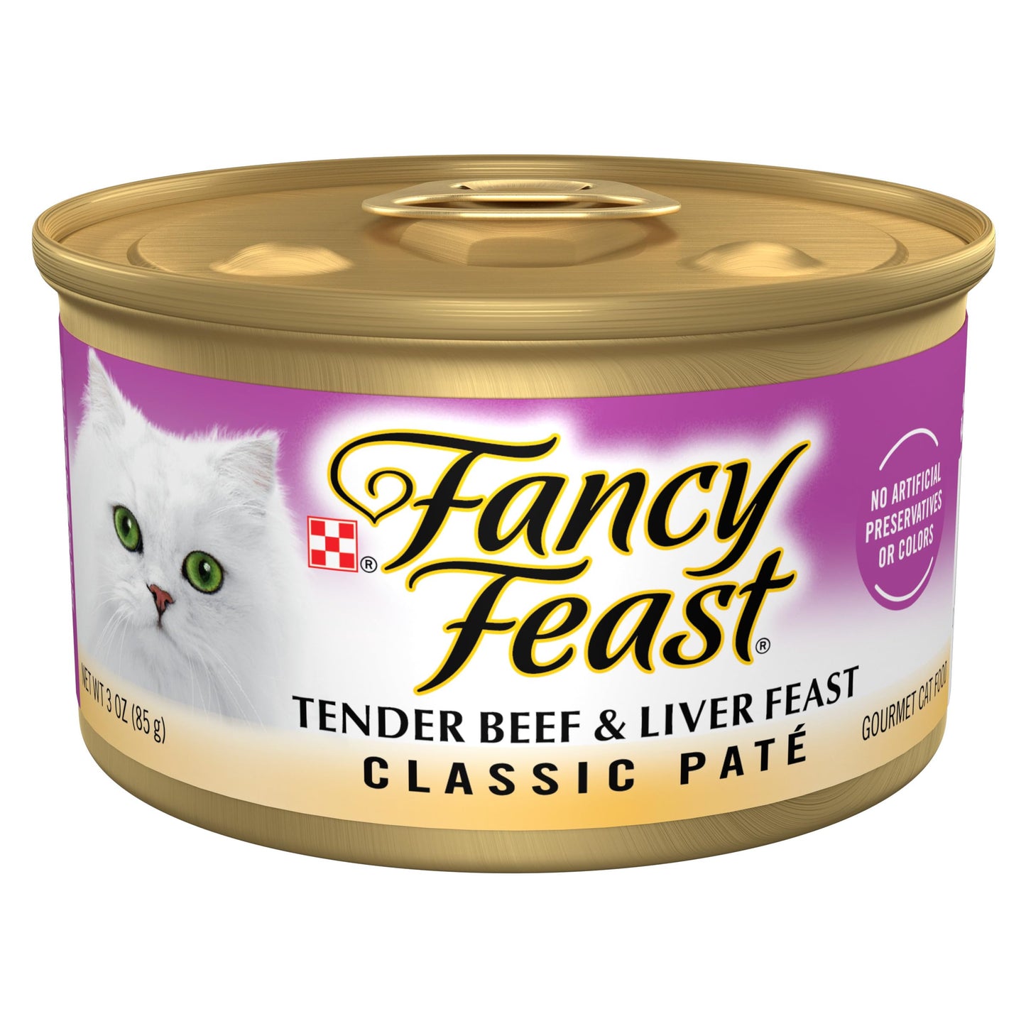 Fancy Feast Poultry and Beef Feast Classic Pate Collection Grain Free Wet Cat Food Variety Pack - (Pack of 30) 3 oz. Cans