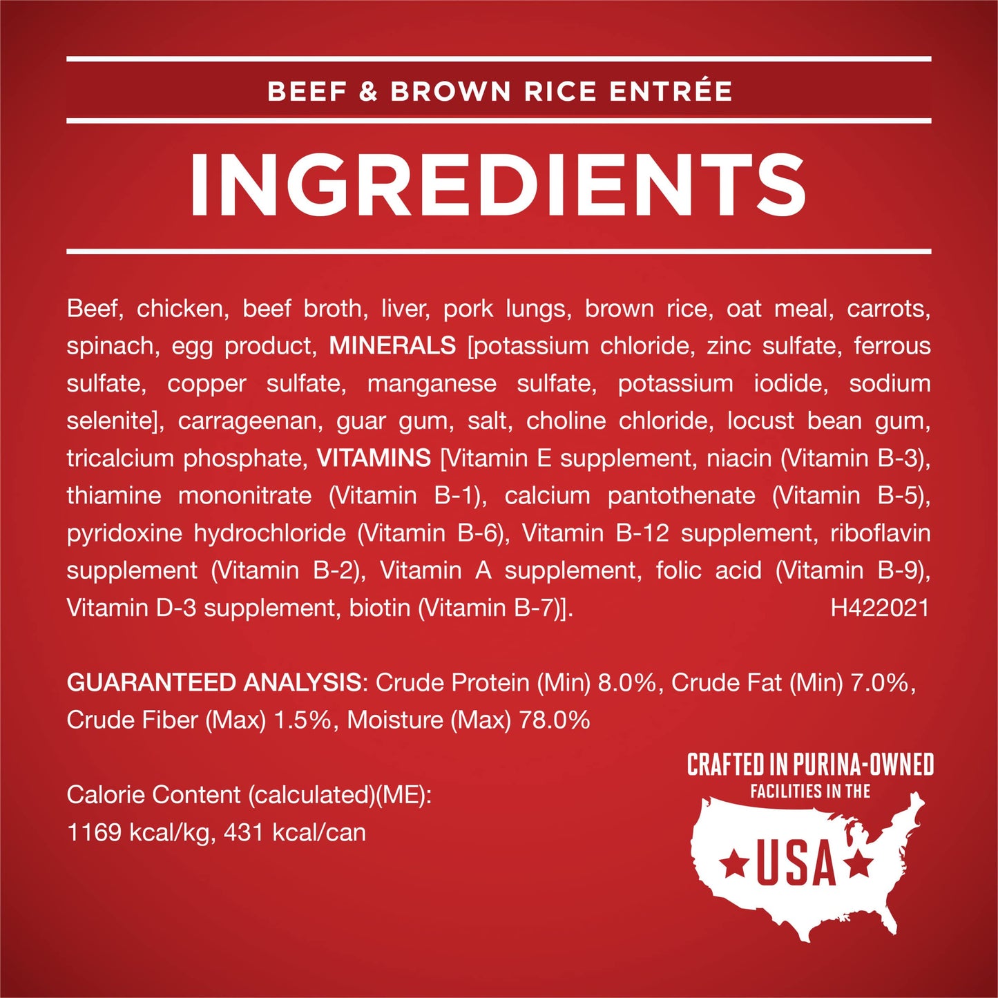 Purina ONE Classic Ground Chicken and Brown Rice, and Beef and Brown Rice Entrees Wet Dog Food Variety Pack - (Pack of 6) 13 oz. Cans