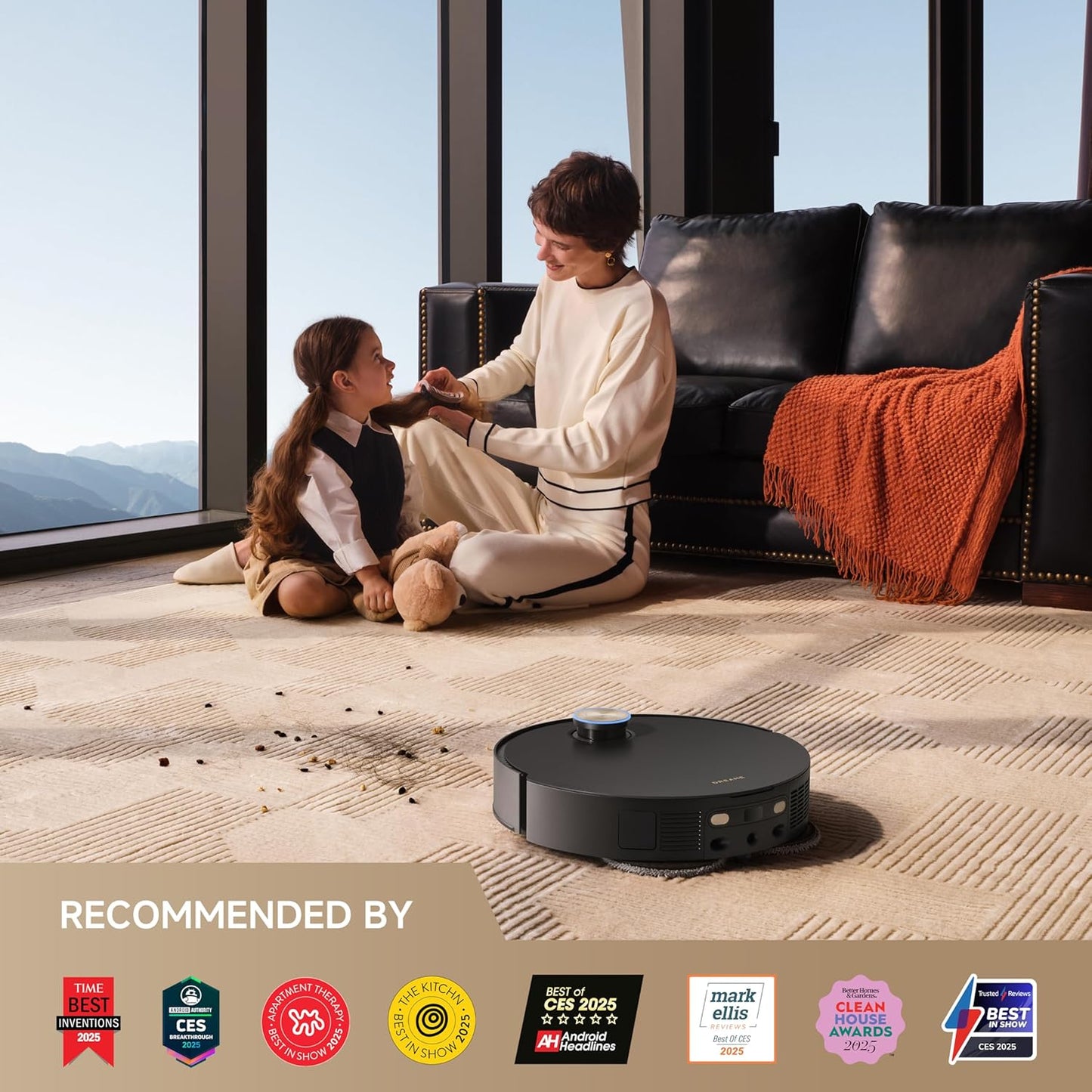 DREAME X50 Ultra Robot Vacuum and Mop with Auto-Empty and Mop Self-Cleaning, 20,000Pa Suction, Obstacle Avoidance and 360° Navigation, Corner to Edge Deep Cleaning, Detangling Brush