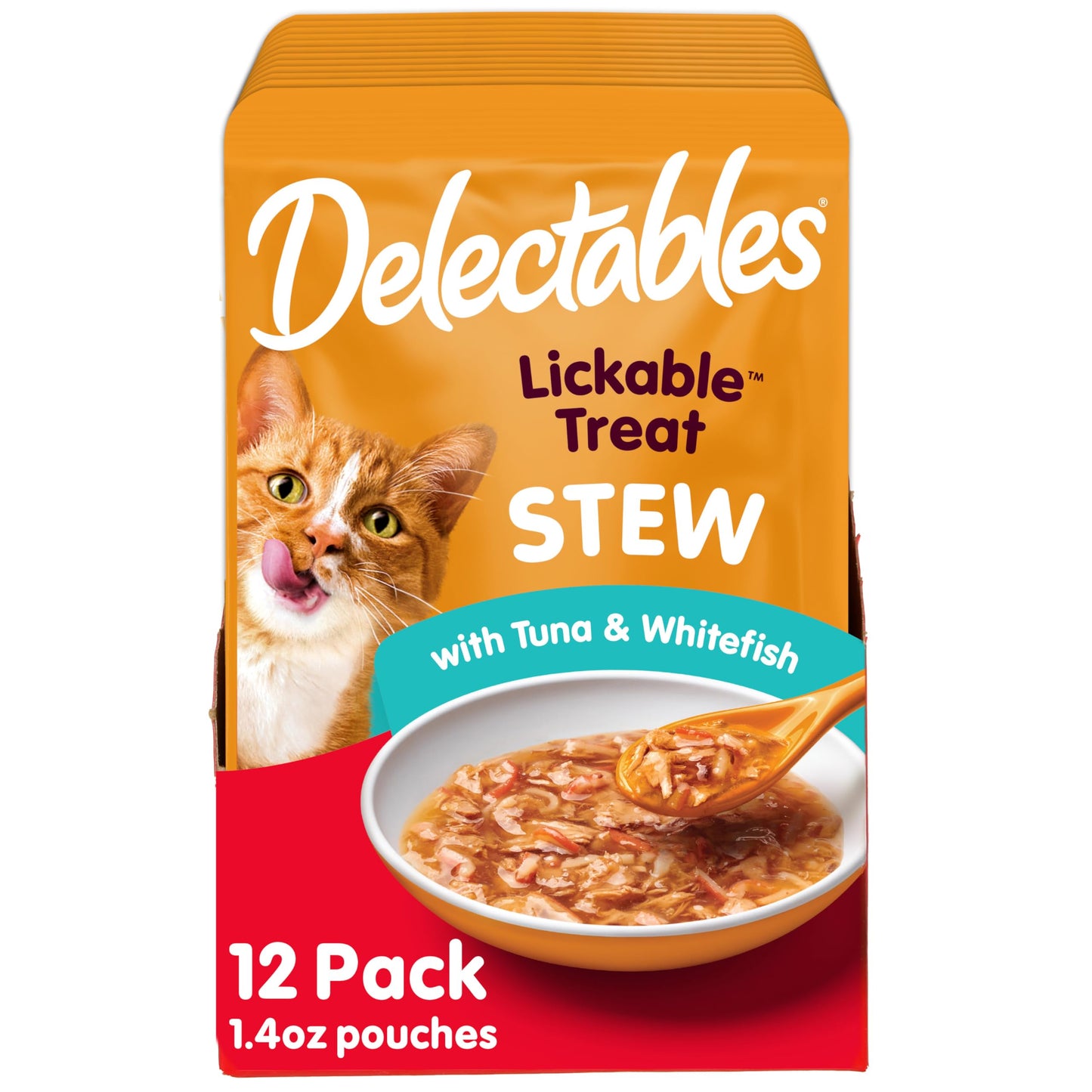 Hartz Delectables Stew Lickable Wet Cat Treats for Adult & Senior Cats, Variety Pack, 1.4 Ounce (Pack of 12)