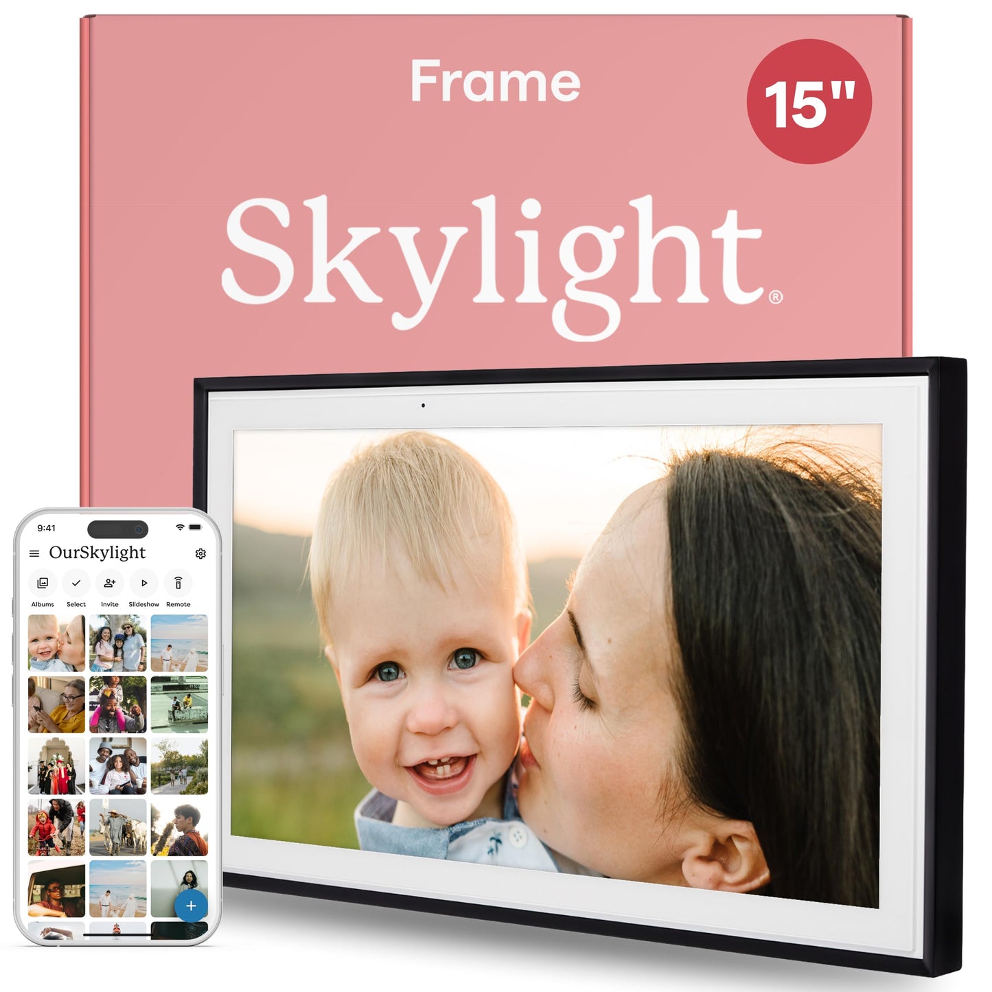 Skylight Frame – WiFi Digital Picture Frame Customer Support, Touch Screen Digital Photo Frame with Easy Setup, Photo Gifts for Parents and Grandparents - 10 Inch Black
