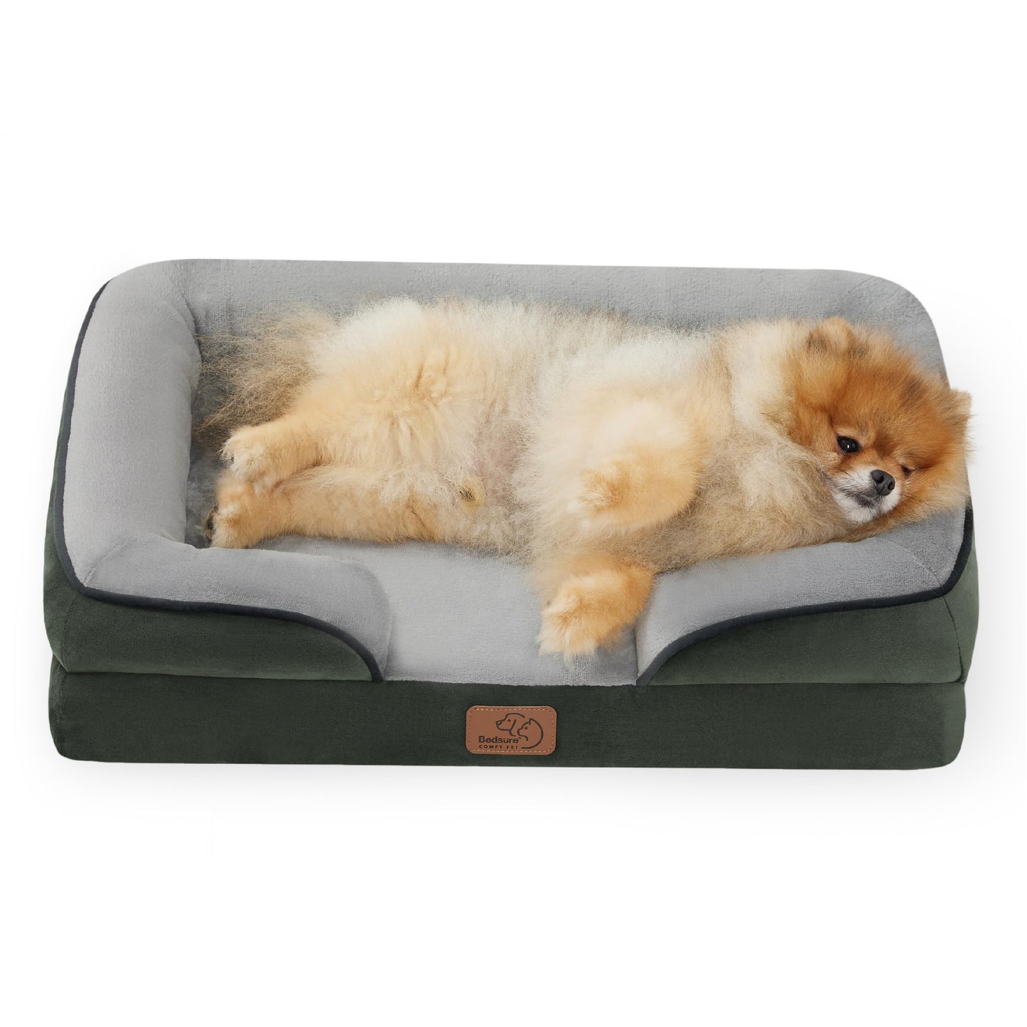Bedsure Orthopedic Dog Beds Large Sized Dog - Washable Large Dog Cat Bed Waterproof, Comfort Dogs Couch Sofa with Washable Removable Cover, Pet Bed with Nonskid Bottom, Grey, 35"