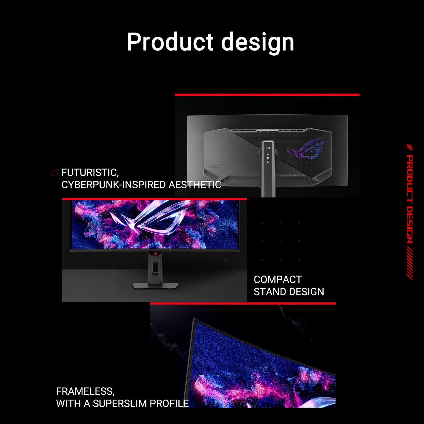 ASUS ROG Swift 32” 4K OLED Gaming Monitor (PG32UCDM) - UHD (3840 x 2160), QD-OLED, 240Hz, 0.03ms, G-SYNC Compatible, Custom Heatsink, Graphene Film, 99% DCI-P3, True 10-bit, 90W USB-C
