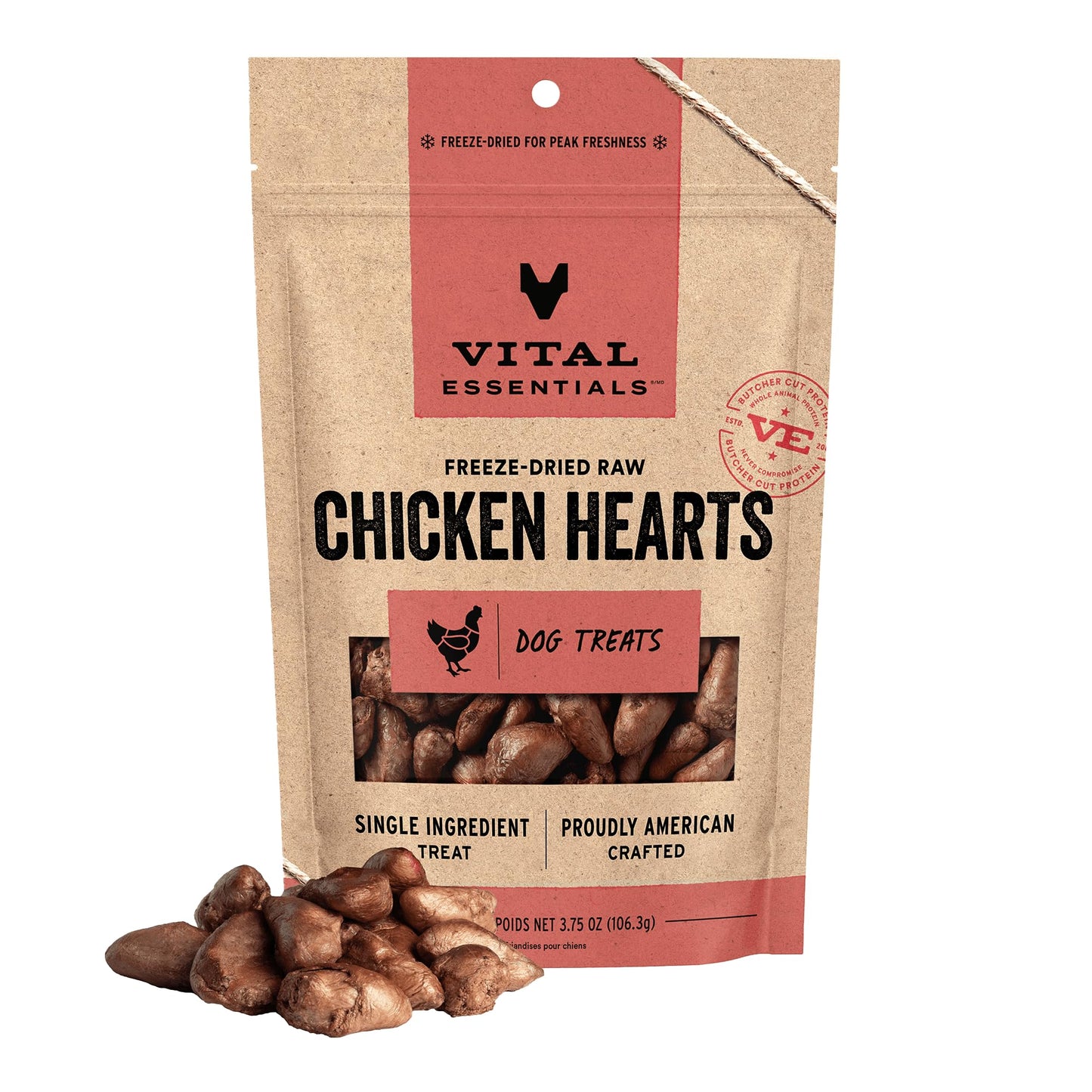 Vital Essentials Single Ingredient Beef Liver Dog Treats, 2.1 oz | Freeze-Dried Raw | Premium Quality High Protein Training Treats | Grain Free, Gluten Free, Filler Free