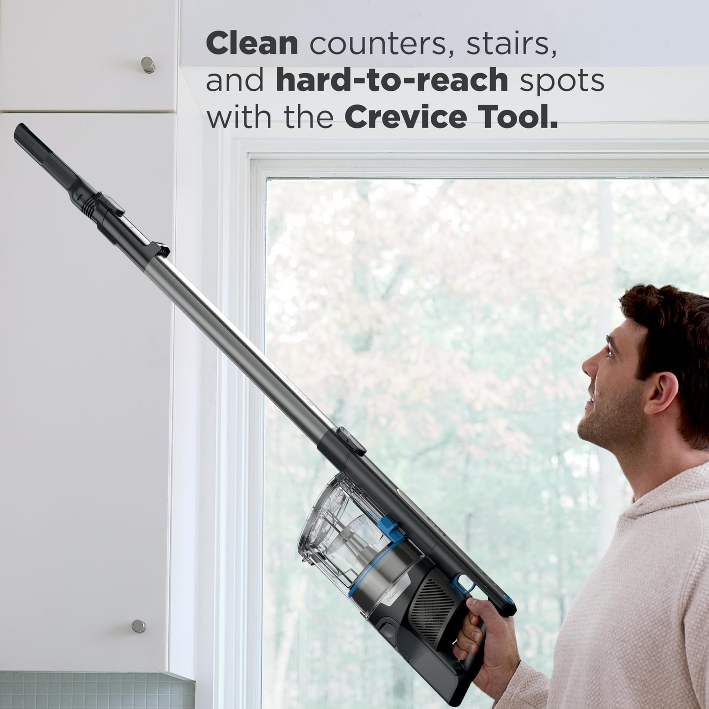 Shark | Pet Cordless Vacuum Cleaner | LED Headlights | Removable Handheld Vacuum for Pet Hair | Crevice Tool & Pet Multi-Tool Included | 40min Runtime | For Carpet & Hard Floors | Grey | IX141