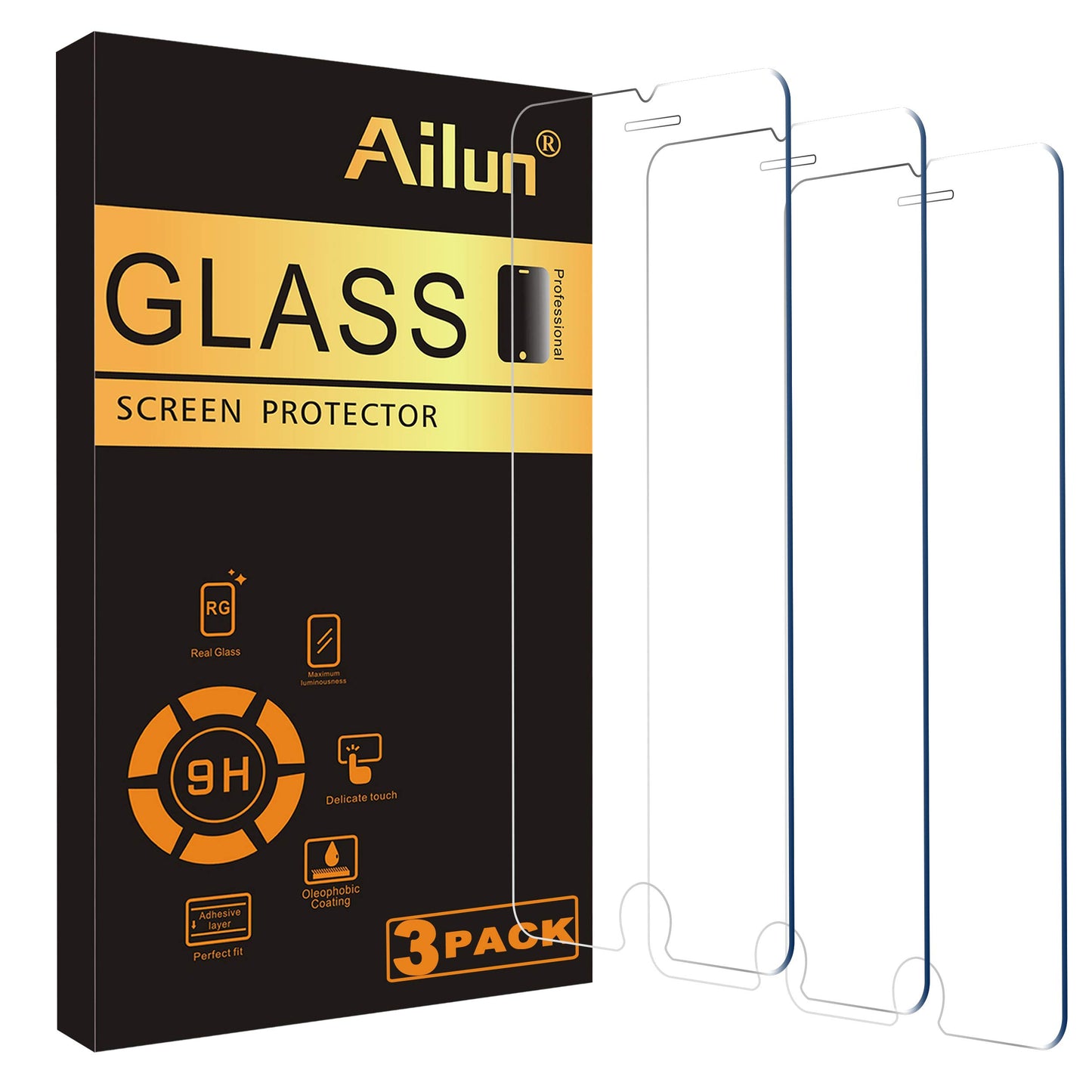 Ailun 3 Pack Screen Protector for iPhone 17 Pro Max [6.9 inch] with Installation Frame, Tempered Glass, Sensor Protection, Dynamic Island Compatible, Case Friendly