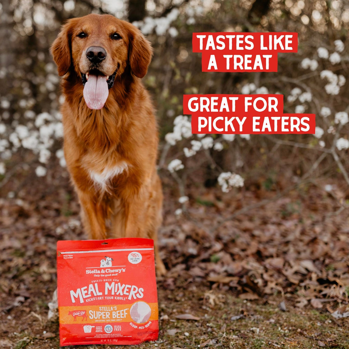 Stella & Chewy's Freeze-Dried Raw Chicken Meal Mixers- Dog Food Topper and Mixer - Made with 95% Cage-Free Chicken, Organs & Bone - Perfect for Picky Eaters - Grain-Free - 3.5oz