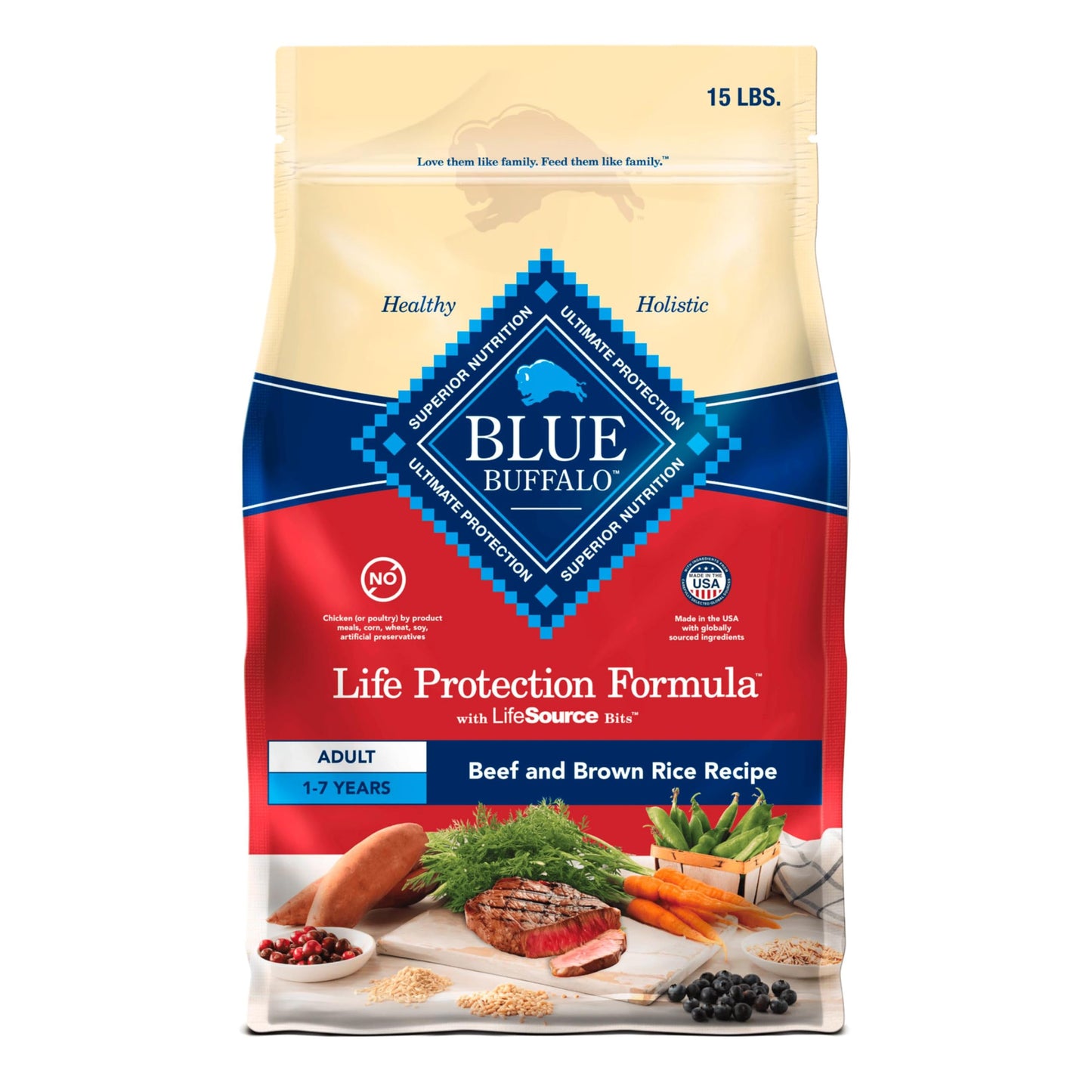 Blue Buffalo Life Protection Formula Natural Adult Small Breed Dry Dog Food, Chicken and Brown Rice 5-lb Trial Size Bag