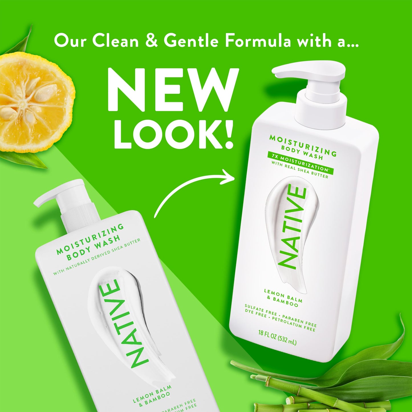 Native Moisturizing Body Wash Contains Naturally Derived Ingredients | for Women & Men, Sulfate, Paraben, & Dye Free Leaving Skin Soft & Hydrated | Cocoa Butter & Vanilla 18 oz