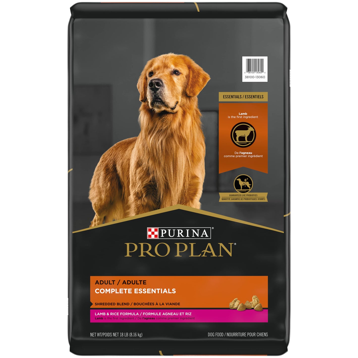 Purina Pro Plan Complete Essentials Shredded Blend Chicken and Rice Dog Food Dry Formula with Probiotics for Dogs - 35 lb. Bag