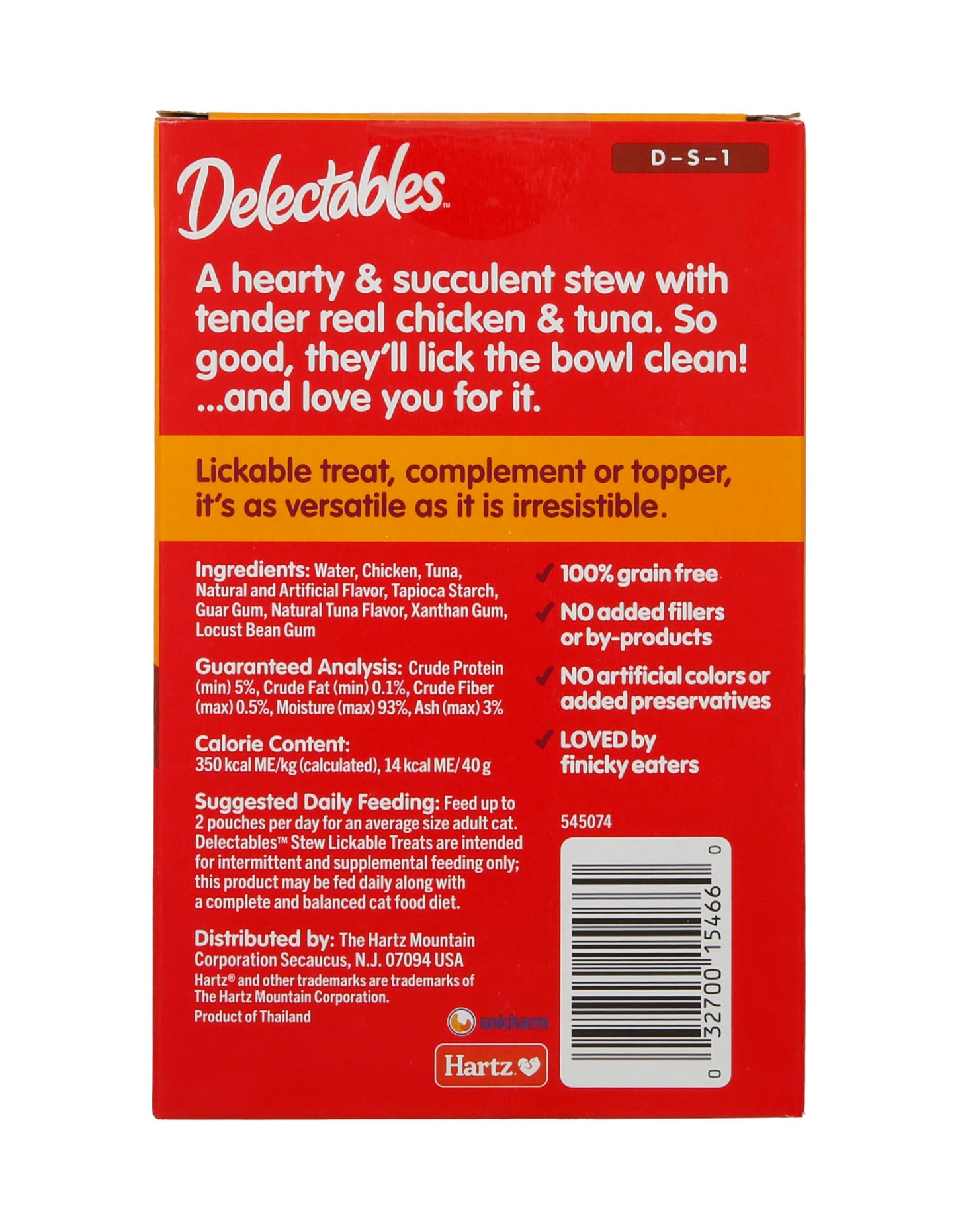 Hartz Delectables Stew Lickable Wet Cat Treats for Adult & Senior Cats, Variety Pack, 1.4 Ounce (Pack of 12)