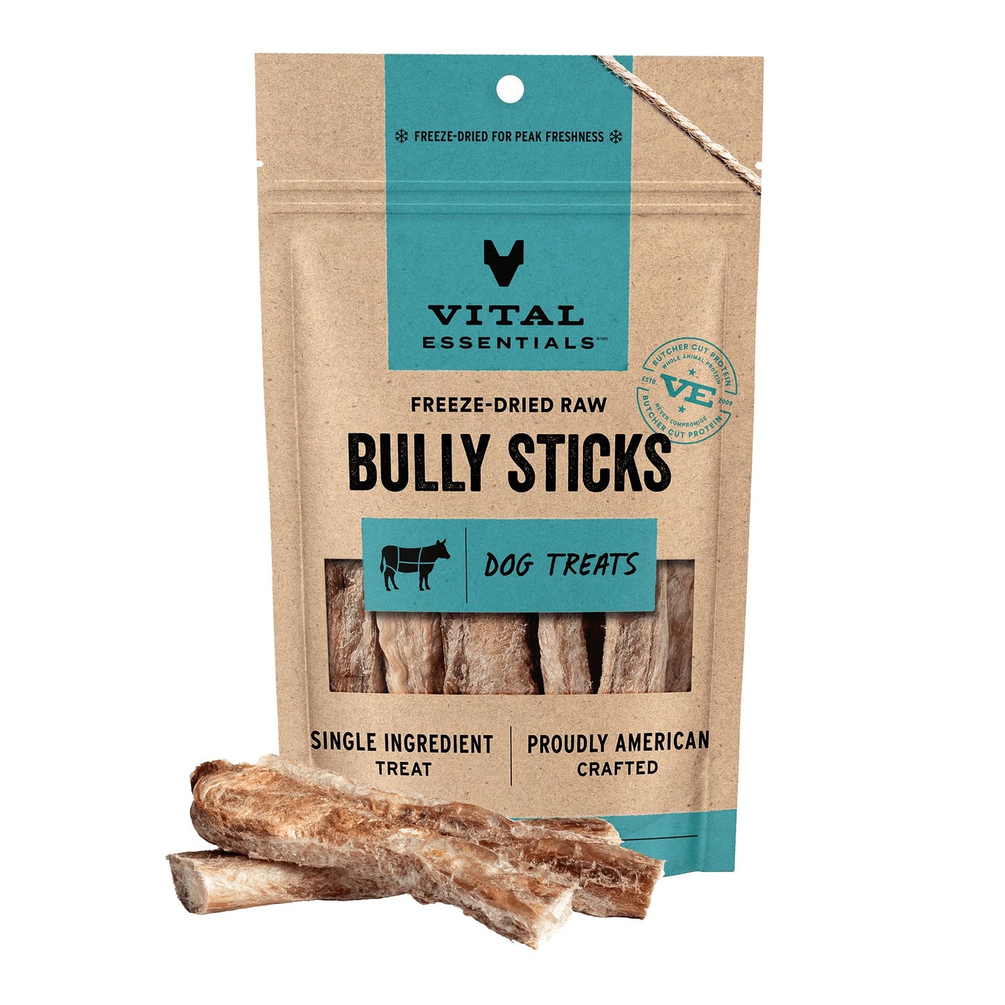 Vital Essentials Single Ingredient Beef Liver Dog Treats, 2.1 oz | Freeze-Dried Raw | Premium Quality High Protein Training Treats | Grain Free, Gluten Free, Filler Free