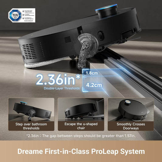 DREAME X50 Ultra Robot Vacuum and Mop with Auto-Empty and Mop Self-Cleaning, 20,000Pa Suction, Obstacle Avoidance and 360° Navigation, Corner to Edge Deep Cleaning, Detangling Brush