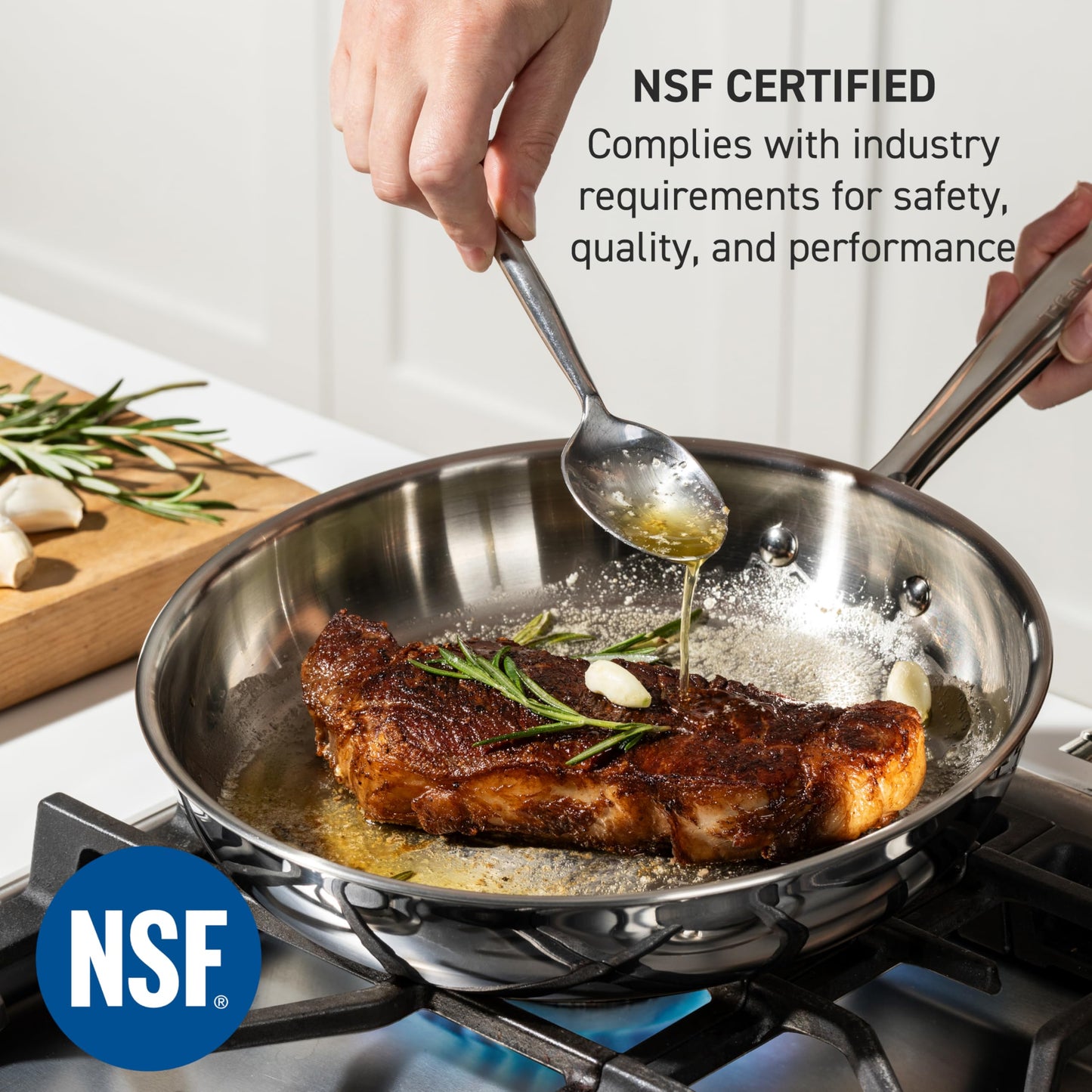 T-Fal Ultimate Hard Anodized Nonstick Cookware Set 17 Piece, Nonstick Pots and Pans Set with Fry Pan, Saucepans, Saute-Pan, Griddle, Dishwasher Safe, Black