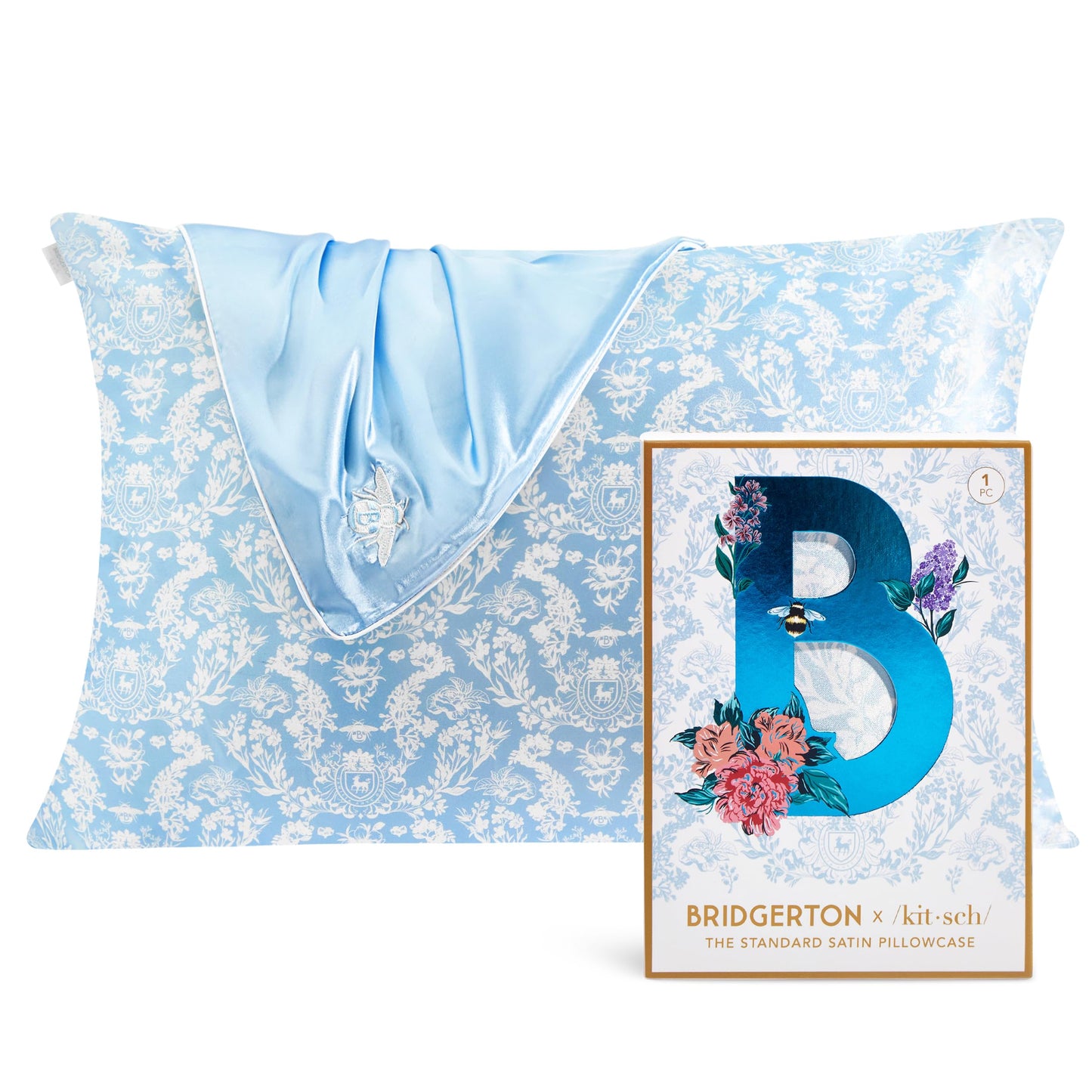 Kitsch x Elf North Pole - Satin Pillowcase with Zipper for Hair & Skin – Softer Than Silk, Cooling Pillow case, Wrinkle-Free, Machine Washable, Queen/Standard (19x26)