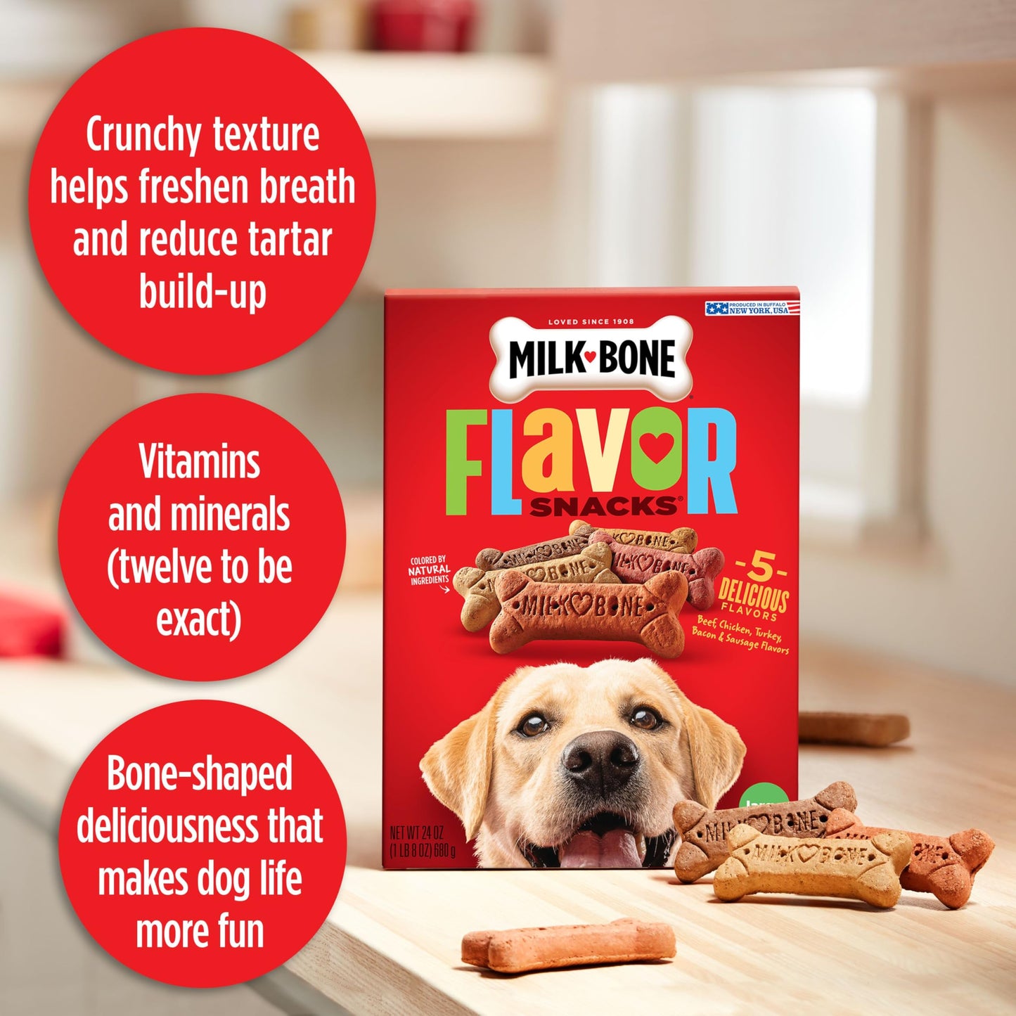 Milk-Bone Mini's Flavor Snacks Dog Treats, 36 Ounce