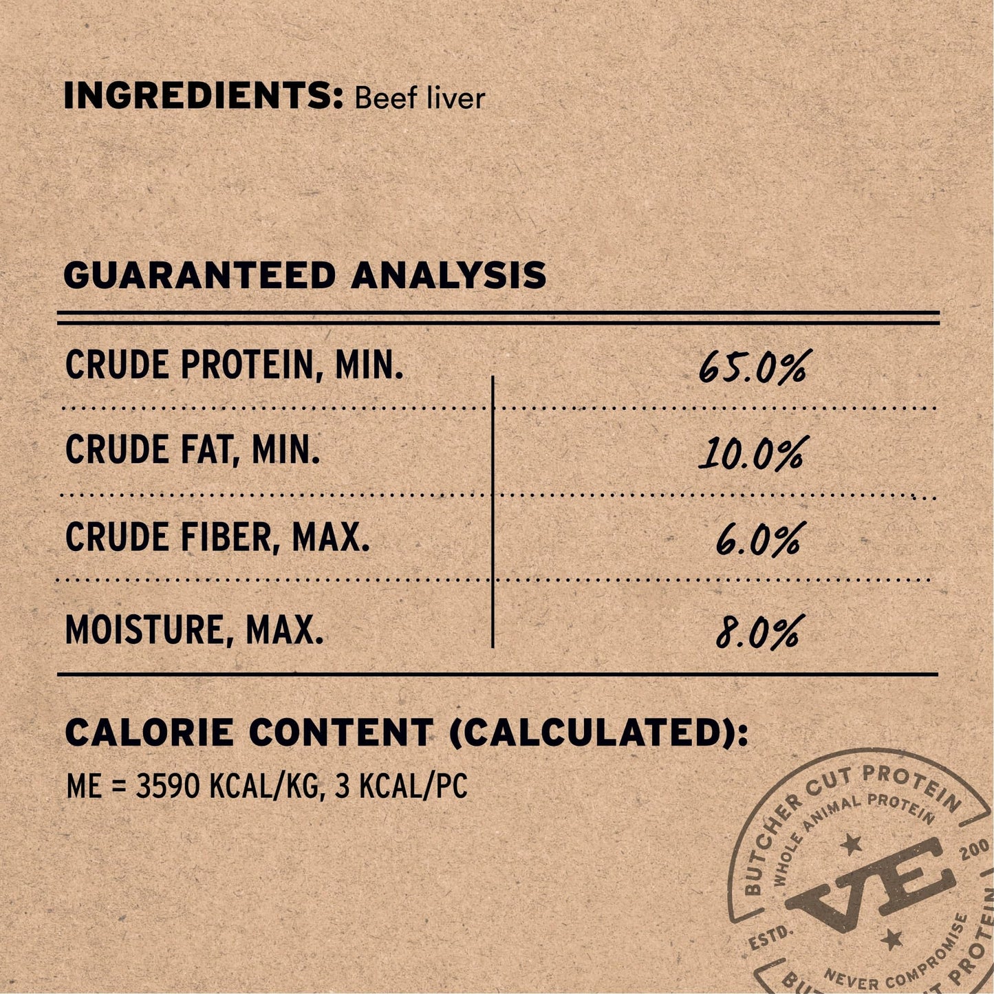 Vital Essentials Single Ingredient Beef Liver Dog Treats, 2.1 oz | Freeze-Dried Raw | Premium Quality High Protein Training Treats | Grain Free, Gluten Free, Filler Free
