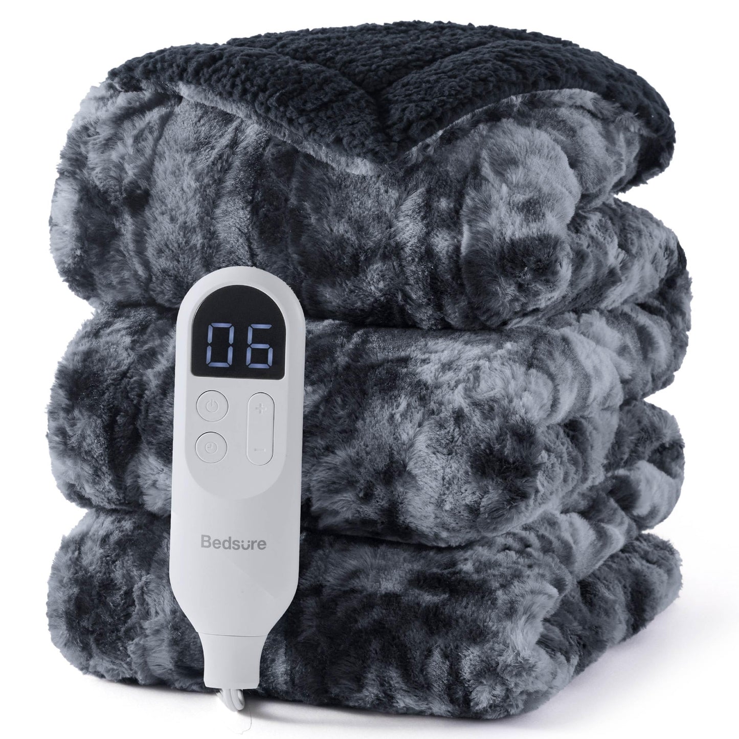 Bedsure Electric Blanket King Size - Dual Control Heated Weighted Blanket King with 10 Heat Settings, Fast Heating with 10 Time Settings (100x90 inches, Ivory)
