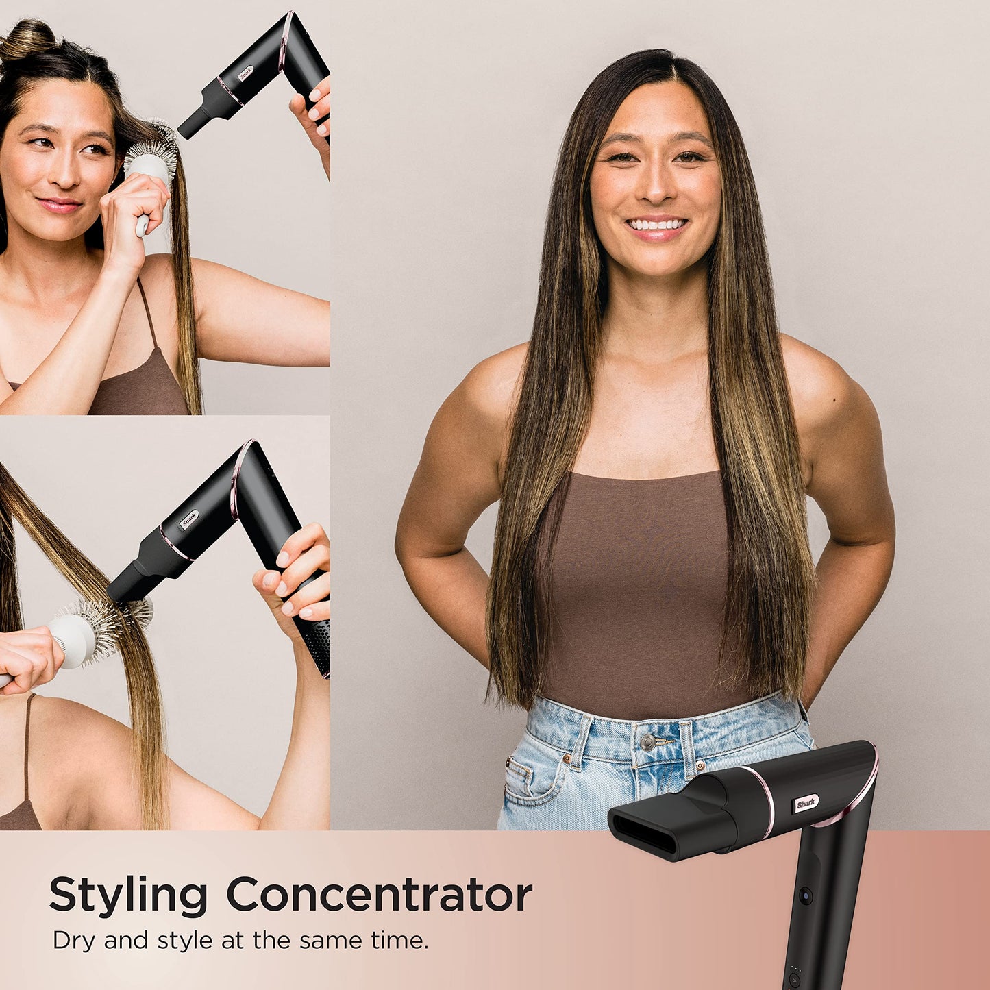 Shark FlexStyle Air Styling & Drying System, Powerful Hair Dryer Brush & Multi-Styler with Auto-Wrap Curlers, Diffuser, Paddle Brush, Round Brush, Concentrator Attachment, Black Cherry, HD457CR
