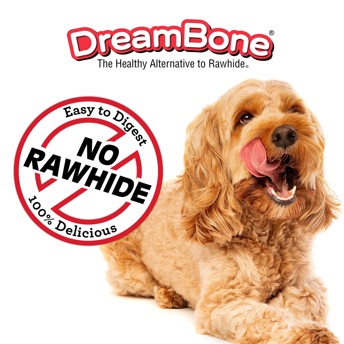 DreamBone Twist Sticks, Made With Real Chicken, Rawhide-Free Chews for Dogs, 50 Count