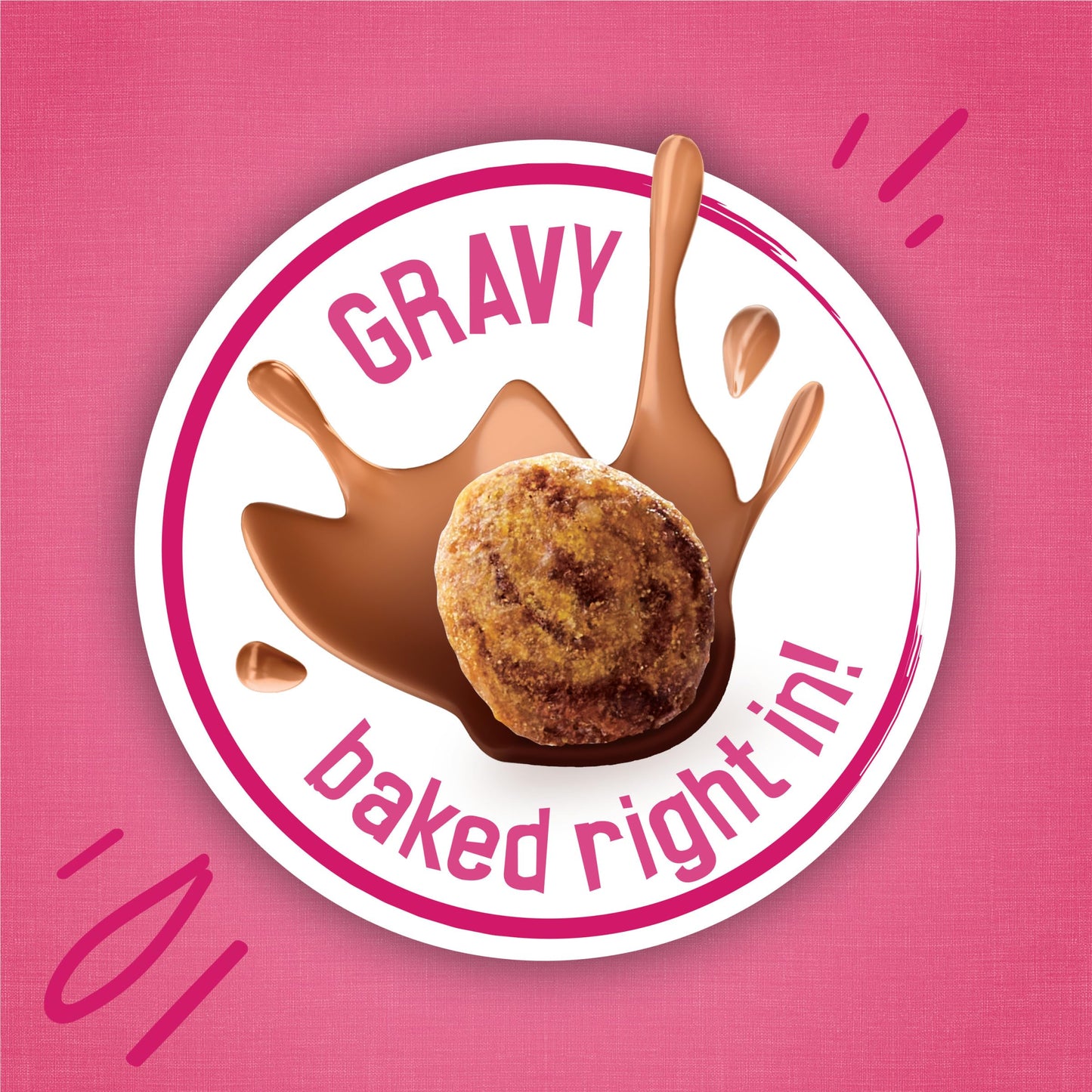 Purina Friskies Gravy Swirlers With Flavors of Chicken, Salmon and Gravy Dry Cat Food - 3.15 lb. Bag