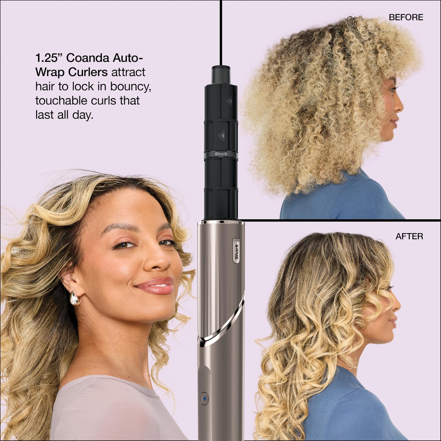 Shark FlexStyle Air Styling & Drying System, Powerful Hair Dryer Brush & Multi-Styler with Auto-Wrap Curlers, Diffuser, Paddle Brush, Round Brush, Concentrator Attachment, Black Cherry, HD457CR