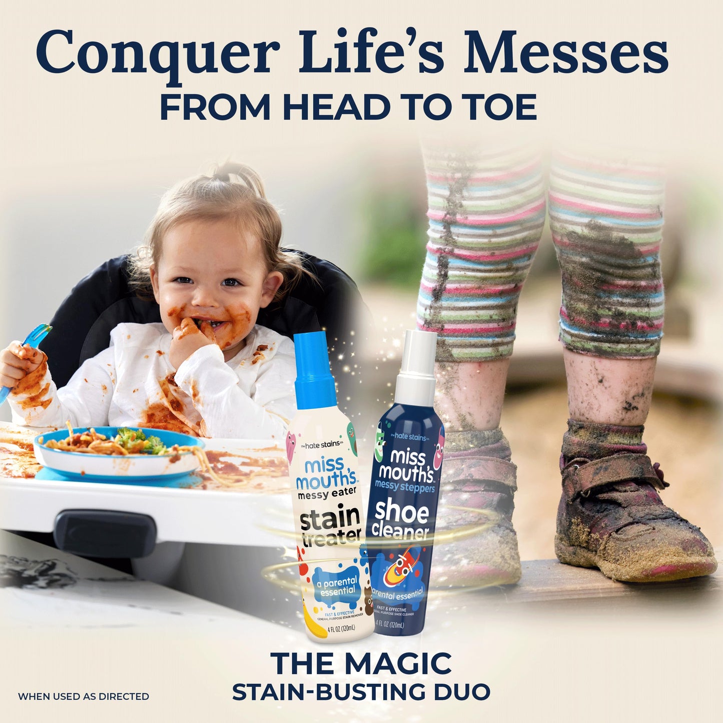 Miss Mouth's Messy Eater Stain Treater - 32oz Refill - Newborn & Baby Essentials - No Dry Cleaning Food, Grease, Coffee Off Laundry, Underwear, Fabric