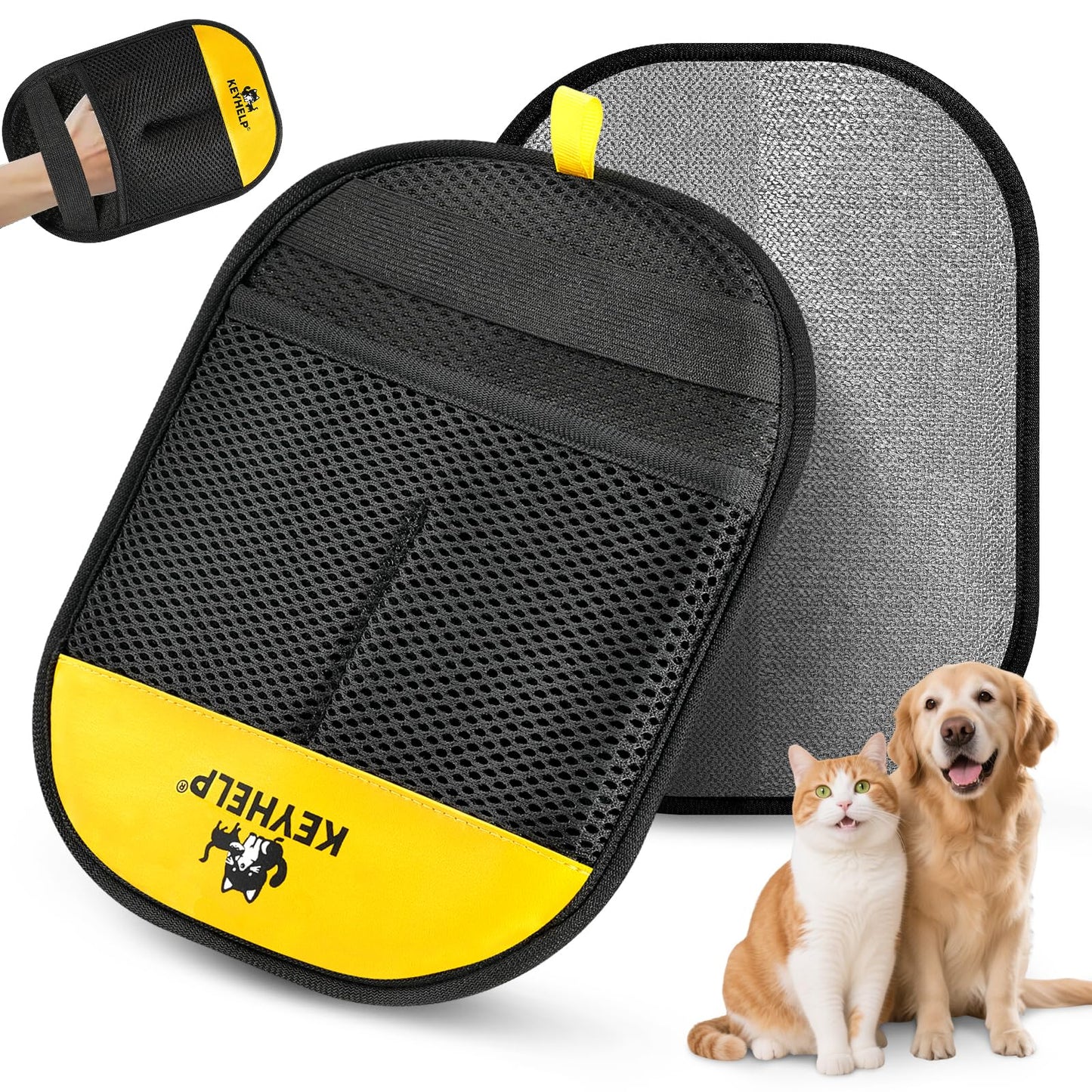 Pet Hair Removal Glove for Dogs & Cats, Newly Upgraded Reusable Electrostatic Pet Hair Gloves, Pet Hair Remover Tool for Clothing, Couch, Carpet, Car Seat