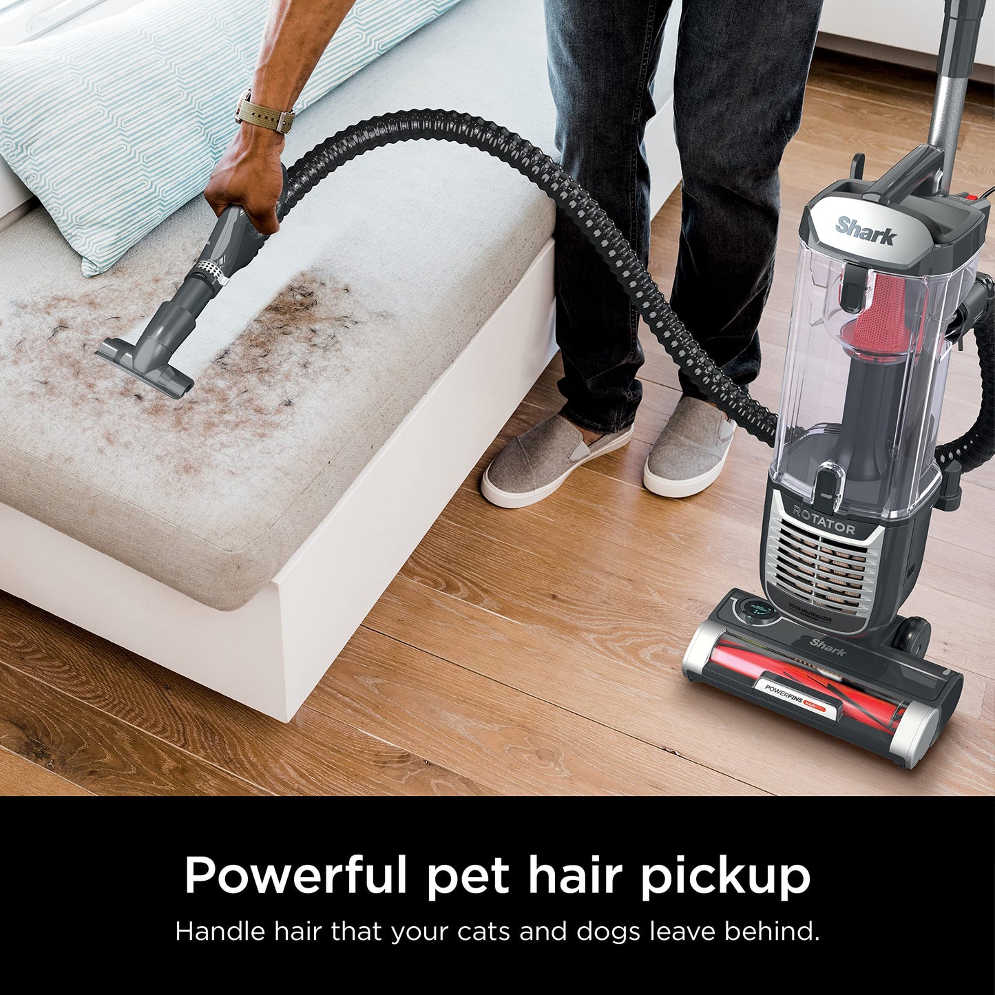 Shark NV752 Rotator Powered Lift-Away TruePet Upright Vacuum with HEPA Filter, Large Dust Cup Capacity, LED Headlights, Upholstery Tool, Perfect Pet Power Brush & Crevice Tool, Bordeaux