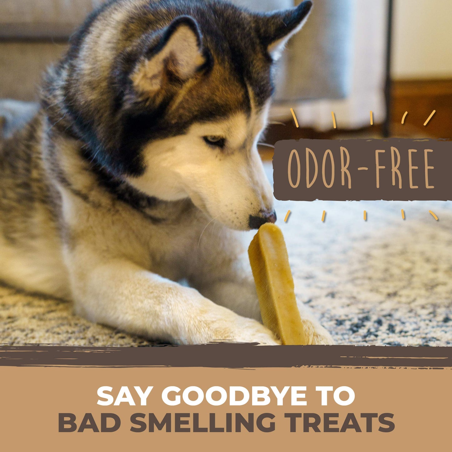 Mighty Paw Yak Cheese Dog Chews – All-Natural Long Lasting Hard Chew for Aggressive Chewers – High Protein, Odor-Free Dog Treat – 3 Ingredient Natural Yak Chews for Large Dogs – (4 Pack)